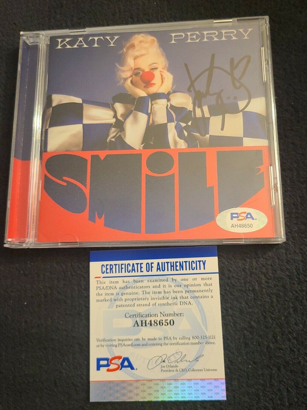 KATY PERRY SIGNED SMILE CD SOLD OUT AMERICAN IDOL PSADNA AUTHENTICATED #AH48650 