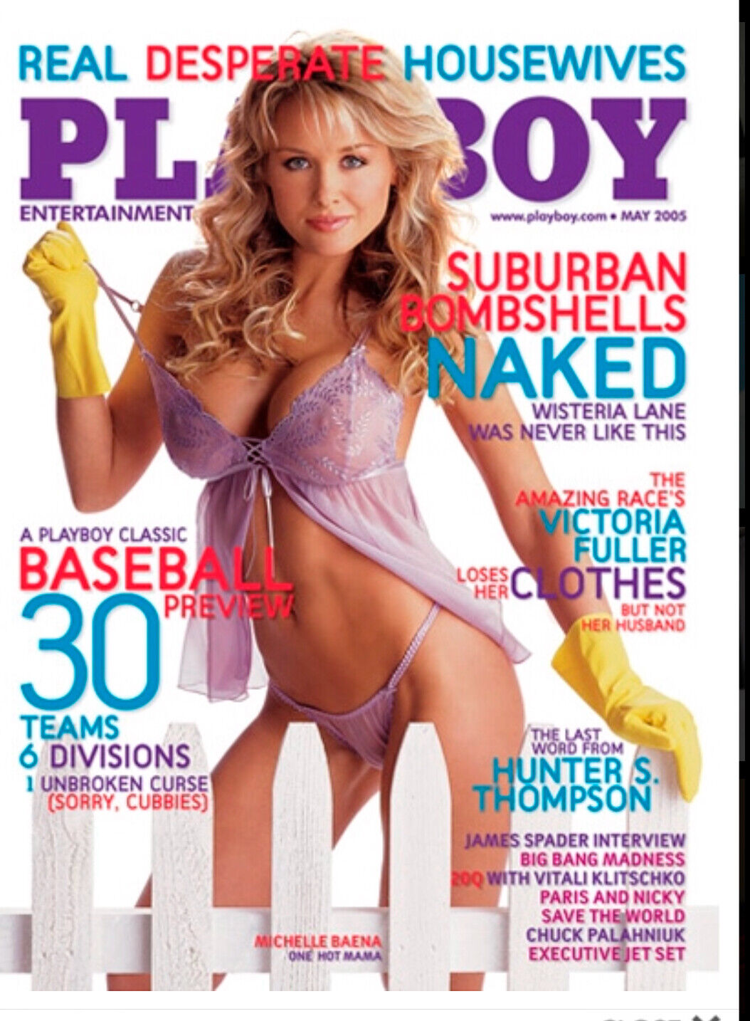 2005 MAY PLAYBOY MAGAZINE MICHELLE BAENA COVER MODEL SIGNED TO YOU 