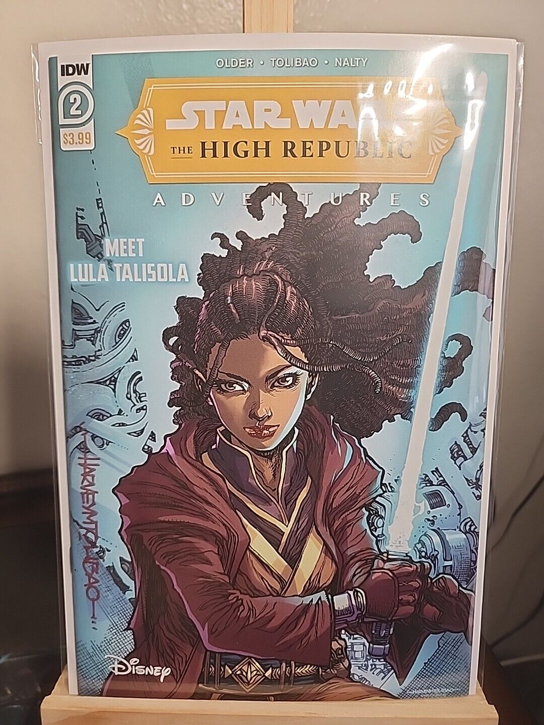 STAR WARS THE HIGH REPUBLIC ADVENTURES 2 SIGNED BY HARVEY TOLIBAO . 2021 .
