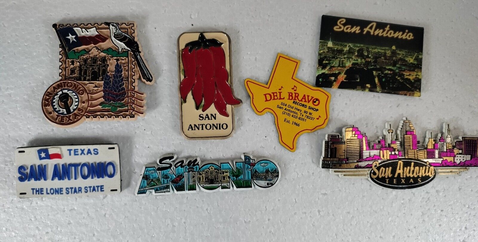 VINTAGE San Antonio Texas Fridge Magnet Lot Of 7 Travel, Collectibles 