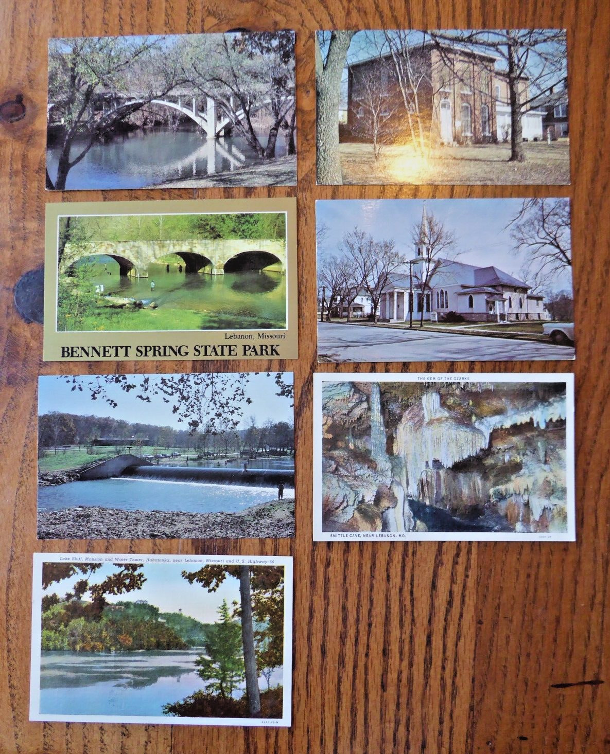 Lot of 7 Vintage Unposted Postcards from Lebanon Laclede County Missouri MO