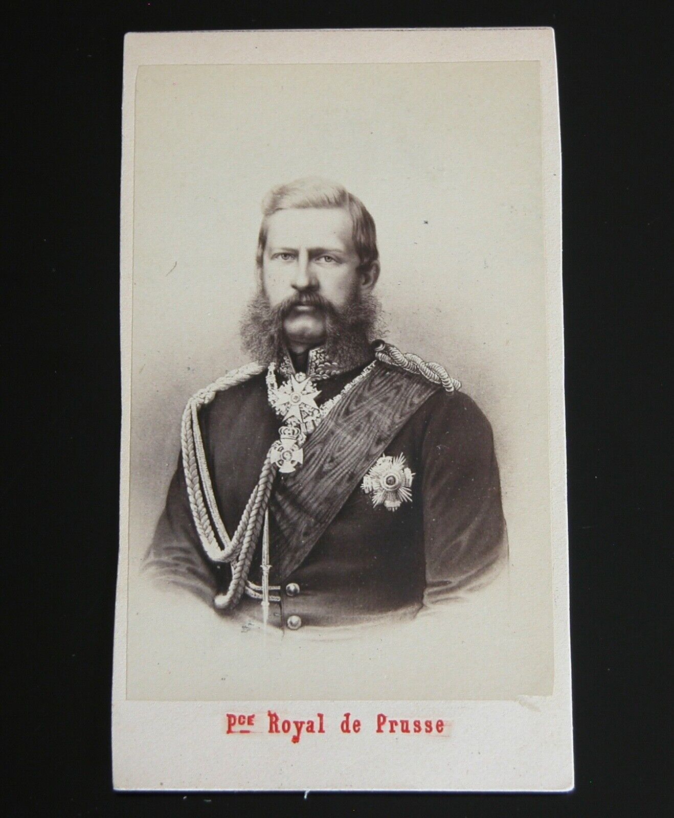 Royal de Prusse CDV Portrait Albumen Print NEURDEIN König Friedrich III Paris