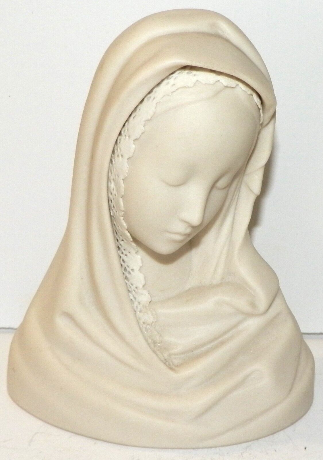 Vintage Cybis Cloaked Madonna Bust Virgin Mary Serene Beautiful