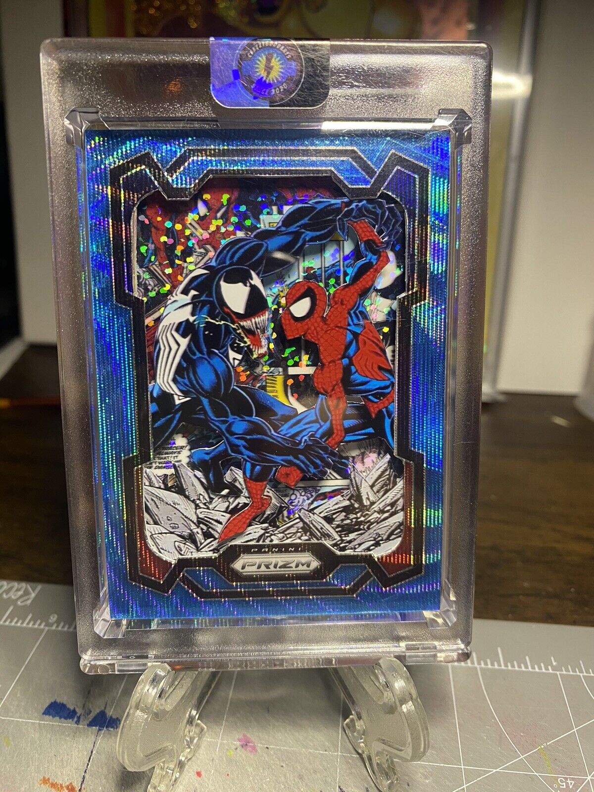 Spider Man Venom Prizm 1 Of 1 Blue Custom Marvel Card