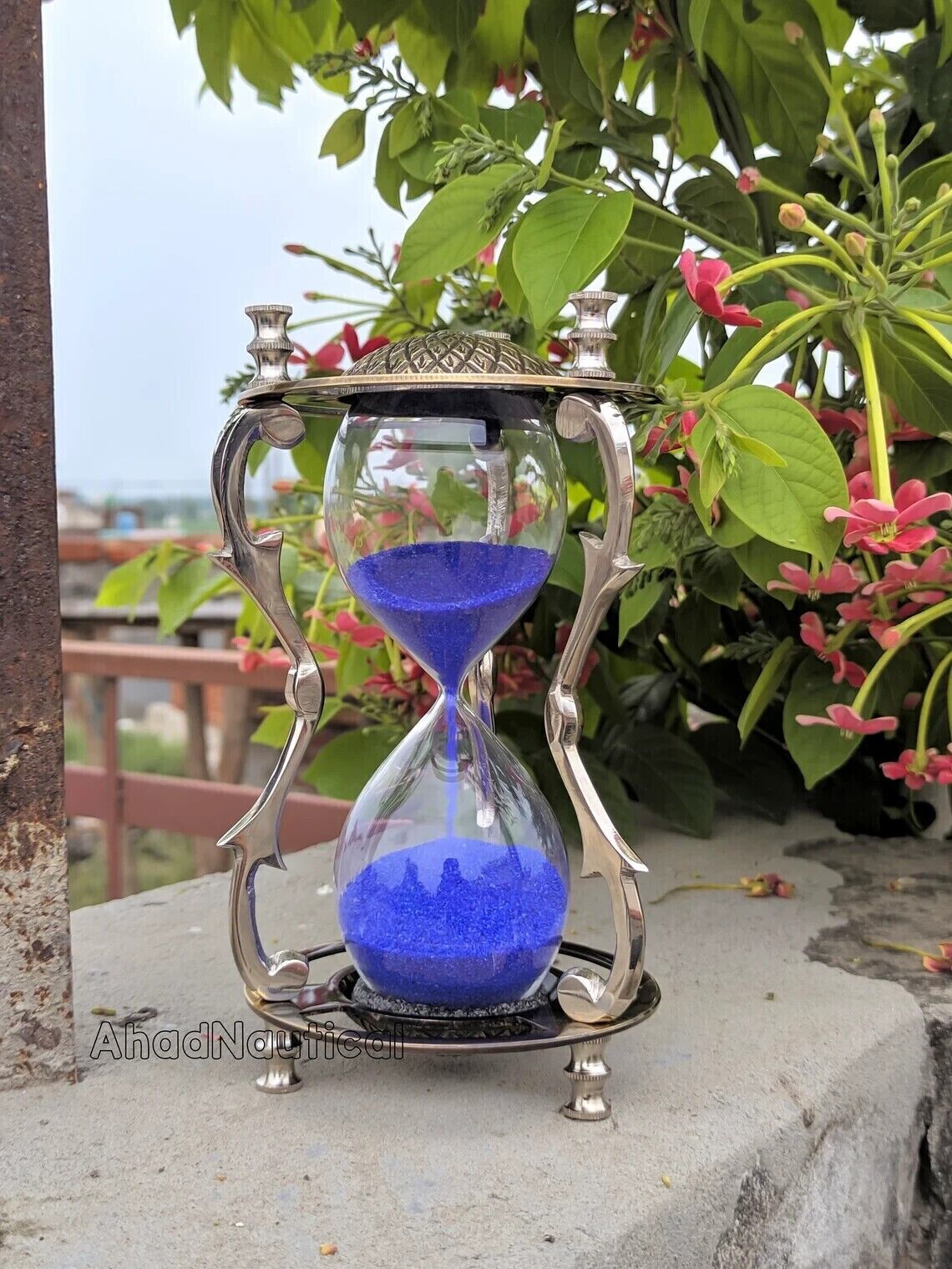 Vintage Brass Hour Glass Sand Timer Old Sand Clock Sand Timer Home office decor