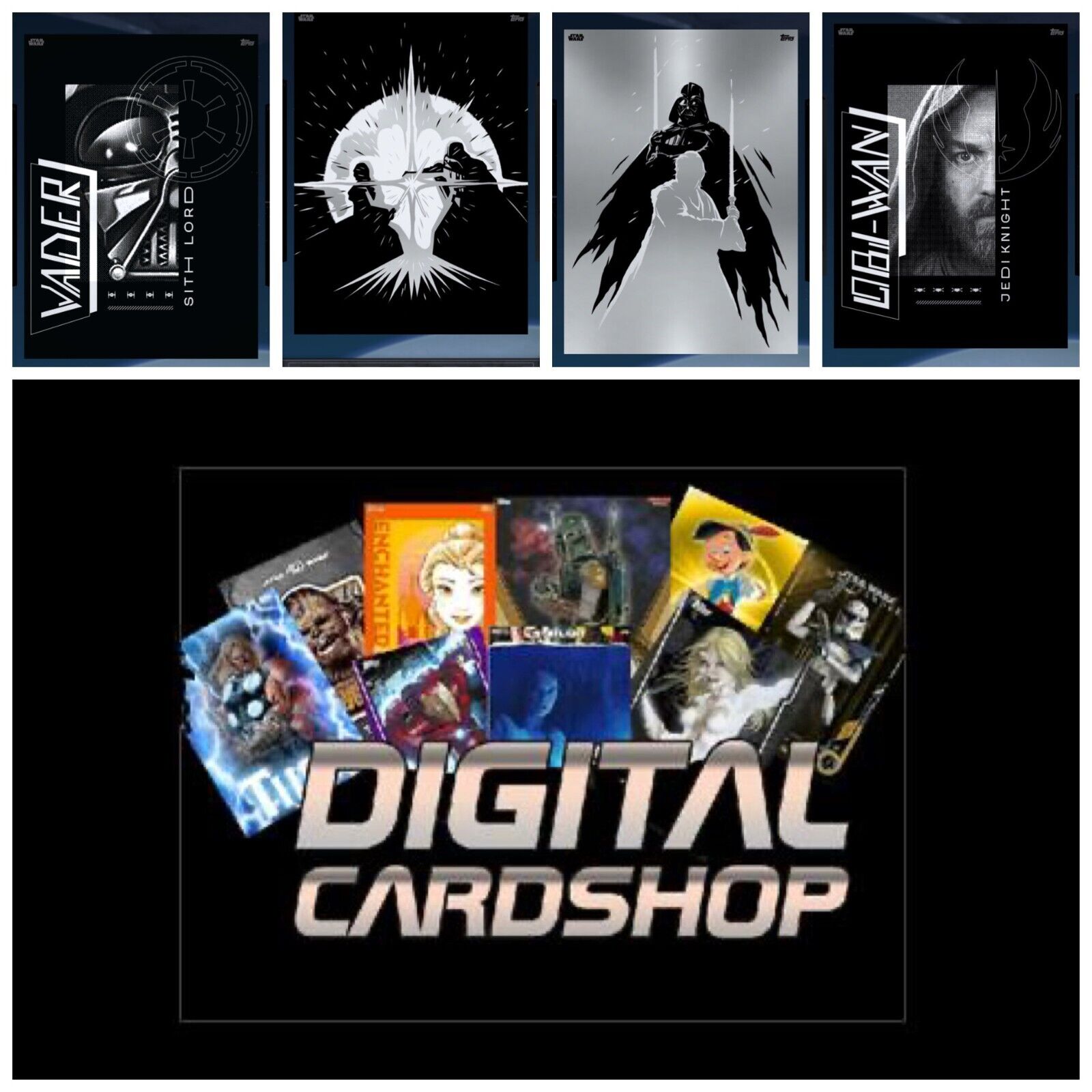 Topps Star Wars Card Trader Obi-Wan Kenobi Vs. Darth Vader Event Workbench Set 4