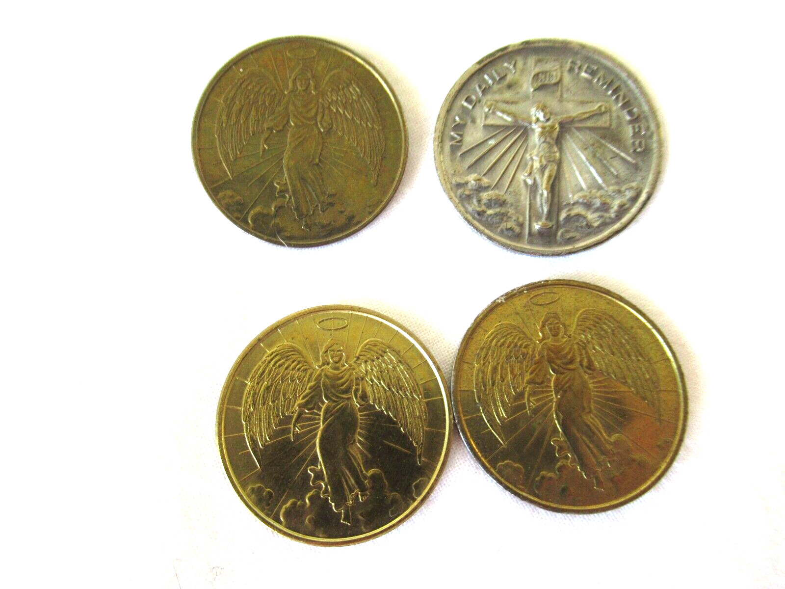 3 Angel Horde Gold Coins And 1 My Daily Reminder Coin