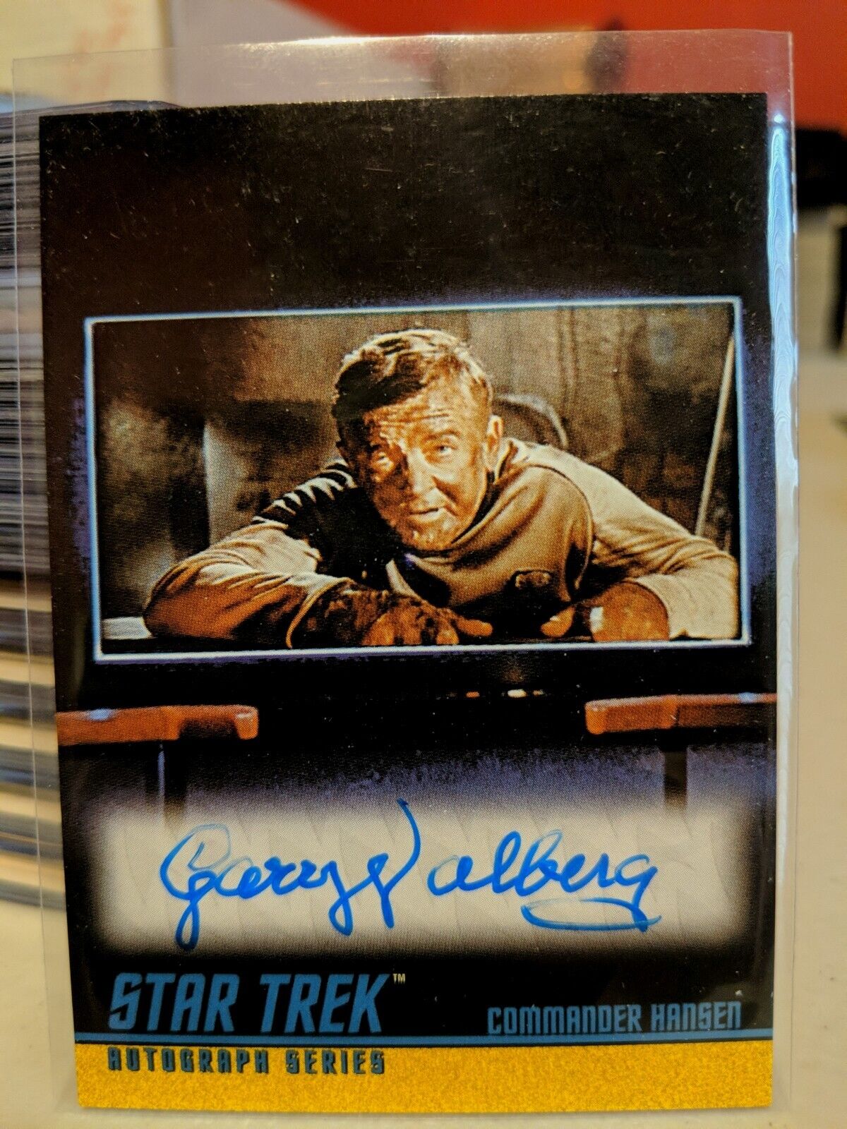 Quotable Star Trek TOS Garry Walberg A102 Autograph Card as Commander Hansen NM 