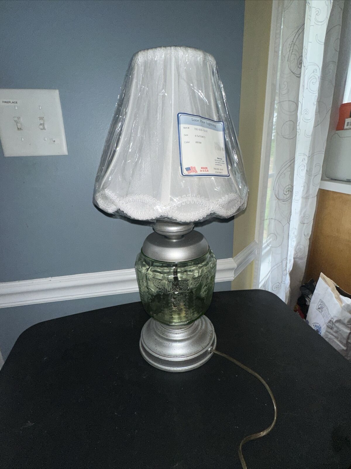 Uranium Glass Table Lamp