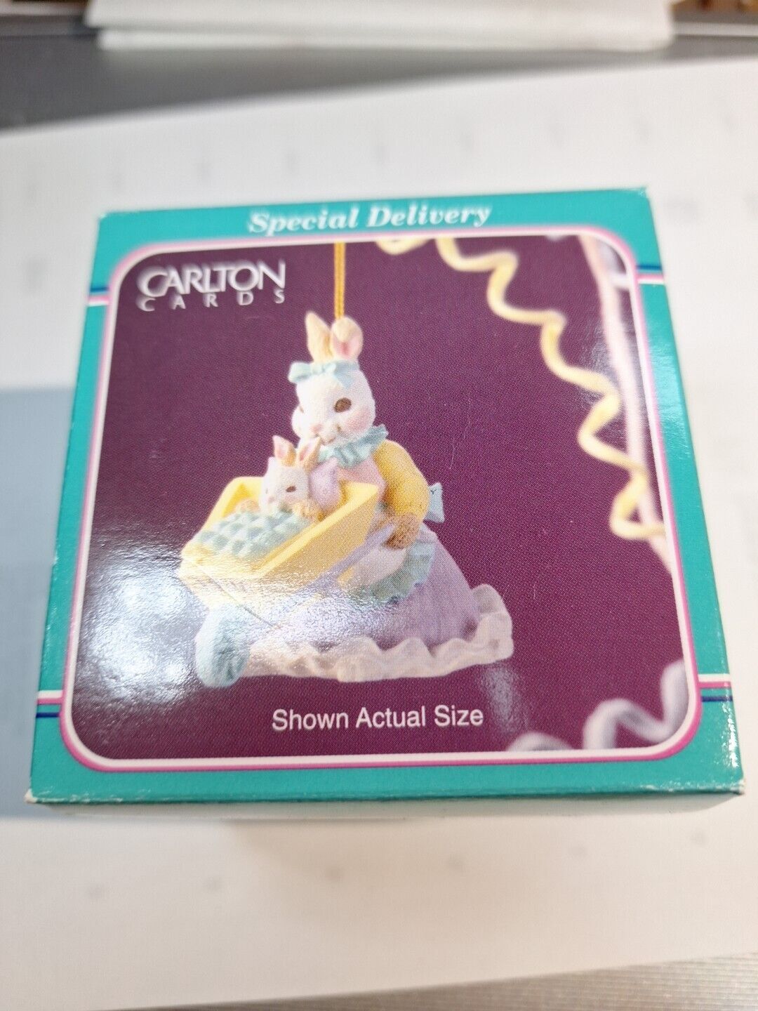 1996 Carlton Cards Heirloom Collections Easter Ornament SPECIAL DELIVERY GIRL