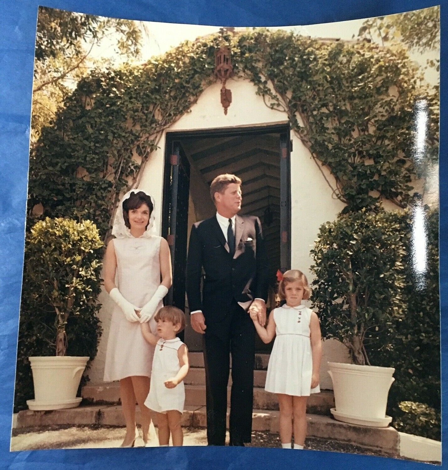 1963 John F Kennedy Family Easter Photo by Stoughton Jackie Caroline John Jr JFK