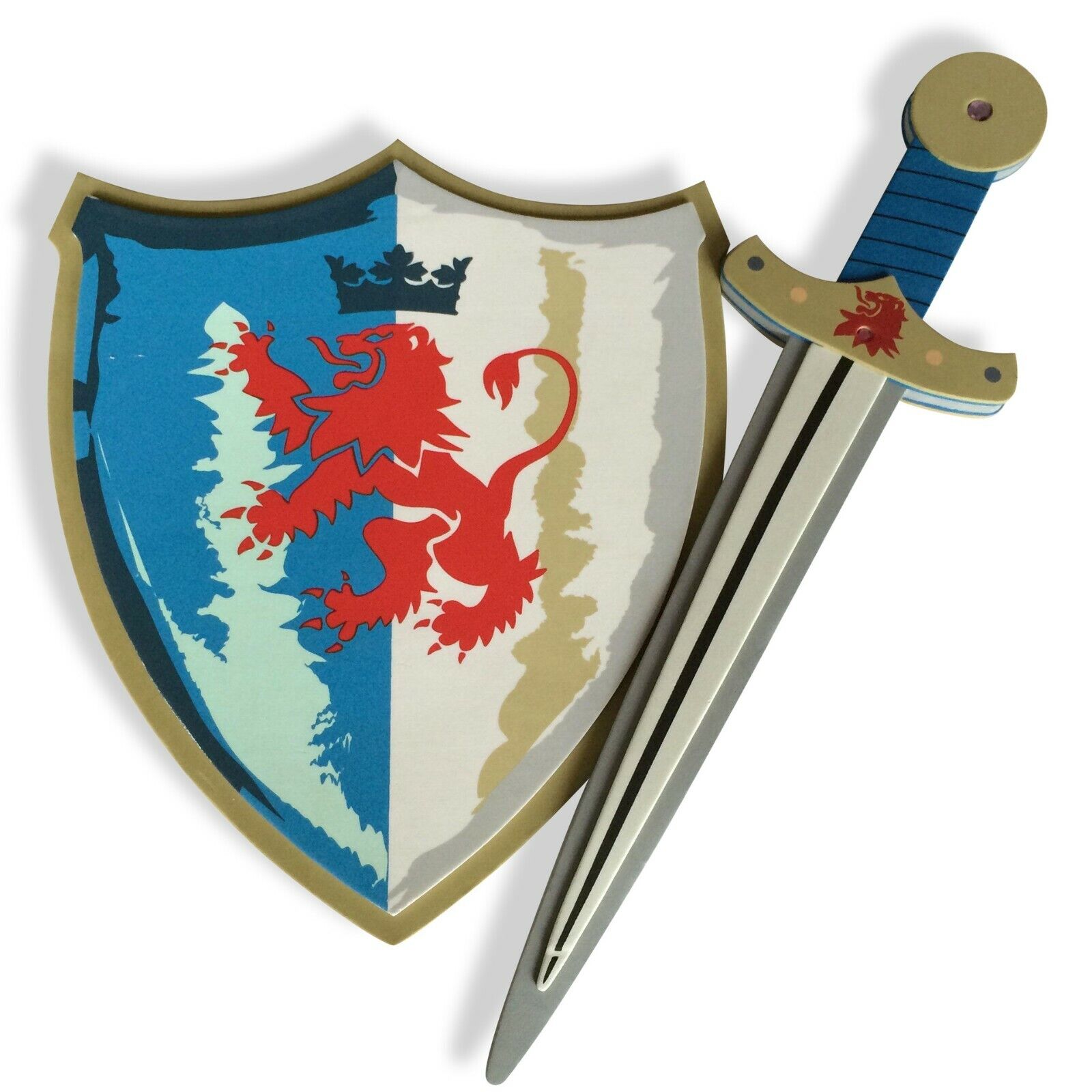 Kids Templar Knights Medieval Warrior Foam Sword & Shield Props Cosplay Costume