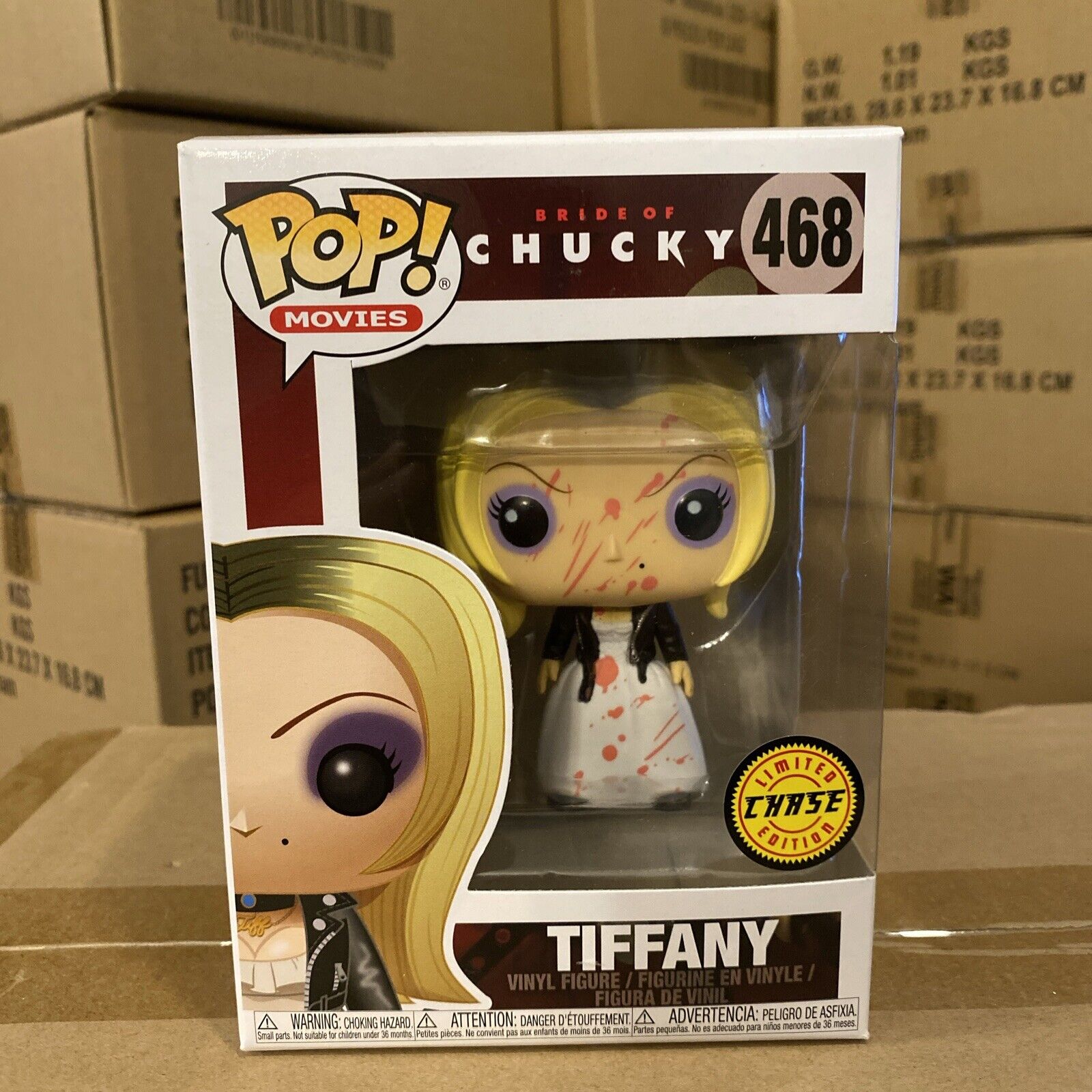 Funko Pop The Bride of Chucky Tiffany CHASE #468 with POP Protector - Mint