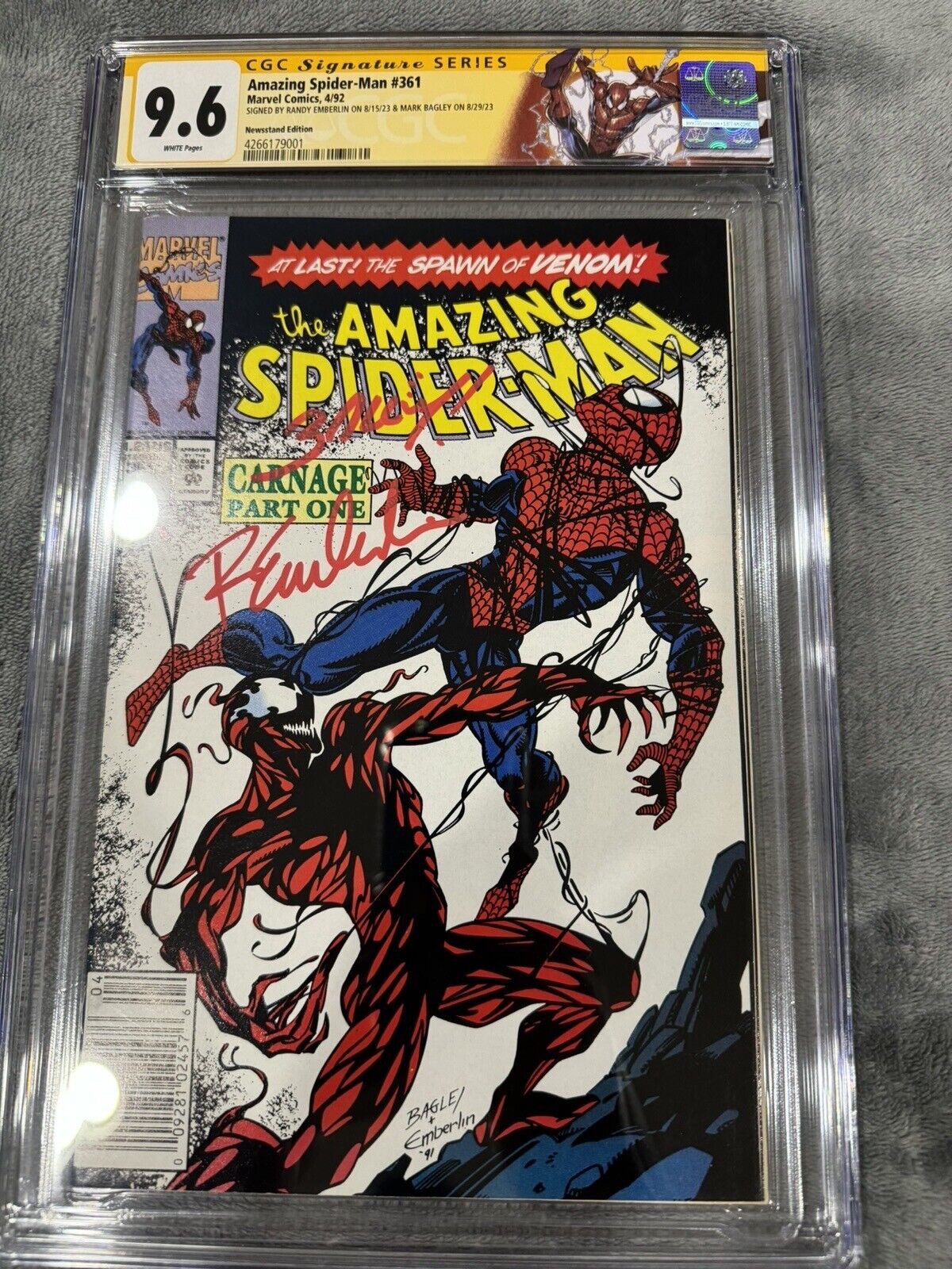 The Amazing Spider-Man #361 Newsstand CGC 9.6 Double Signed