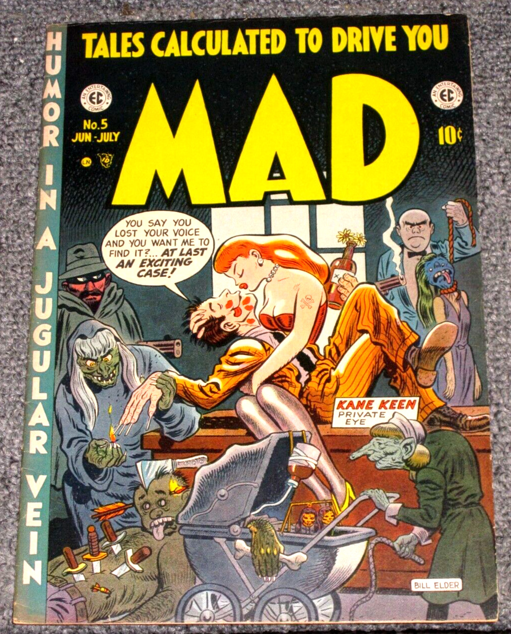 MAD NO. 5 EC JUNE-JULY 1953 CLASSIC RARE HORROR COVER CLEAN INNER FRONT & BACK