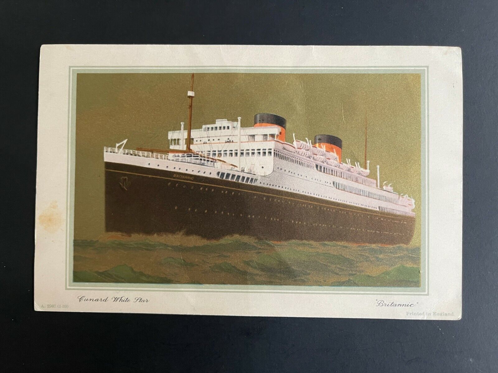 RMS BRITANNIC - CUNARD WHITE STAR LINE | 1949 Abstract Log