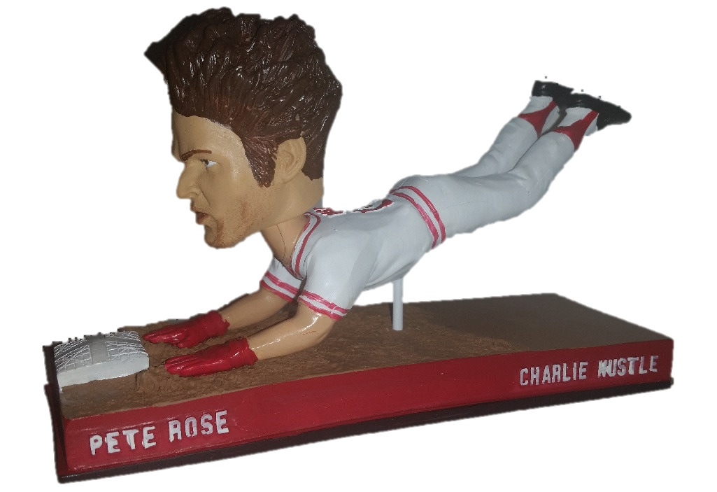Pete Rose Cincinnati Reds Charlie Hustle Exclusive Bobblehead MLB