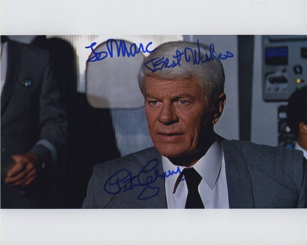 PETER GRAVES SIGNED AIRPLANE COLOR PHOTO