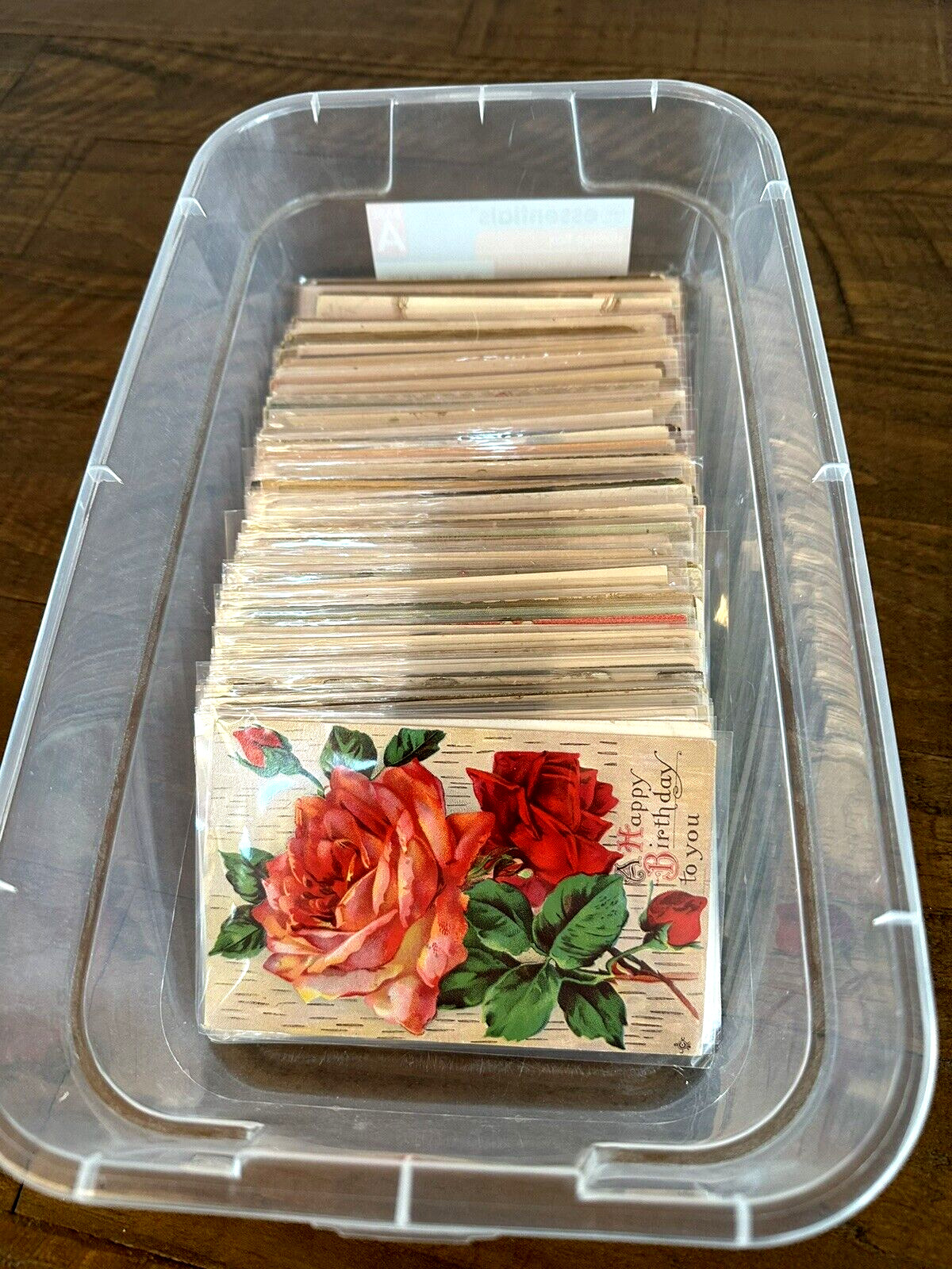HUGE LOT of 175~Vintage Antique Greetings POSTCARDS-with Flowers~In Sleeves~