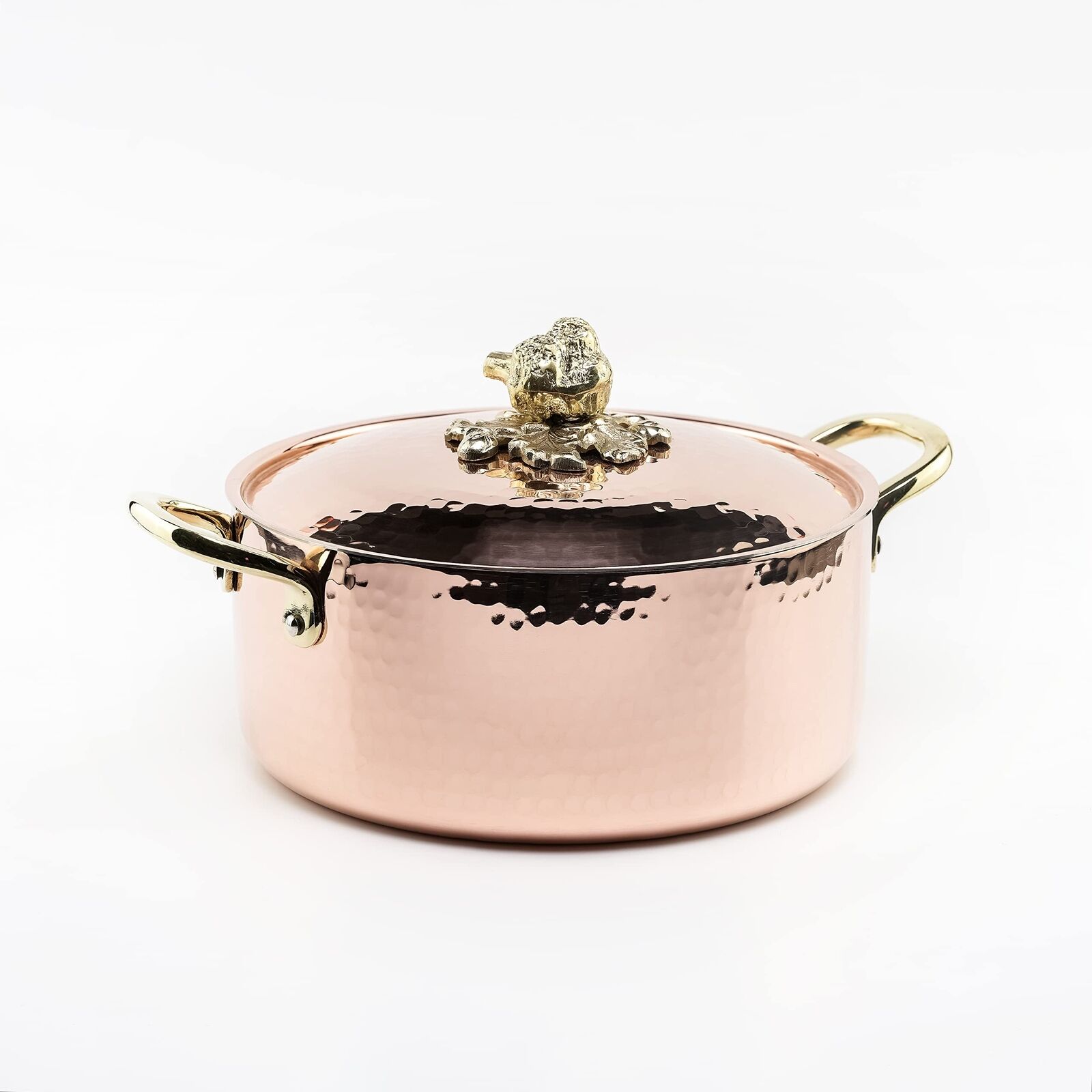 Hakart Handmade Copper Pot 7.87 inch (20 cm), 95 oz (2.8 L) Pure Copper Tin L...