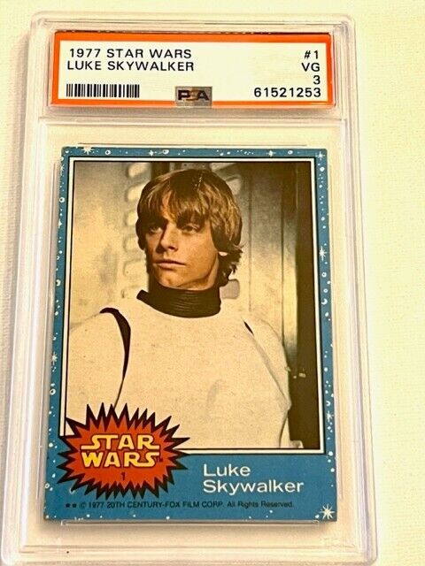 1977 Topps Star Wars #1 Luke Skywalker PSA 3 VG  Rookie Blue Border