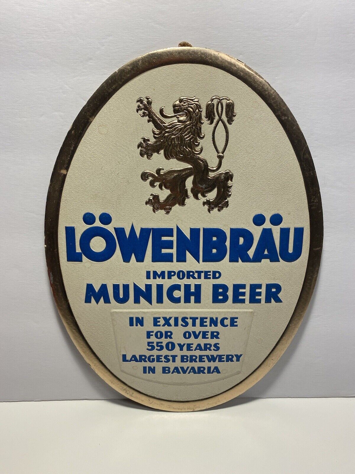 Vtg Lowenbrau Munich Lion Brewing Beer Distributor Cloth Patch 1960s NOS New 