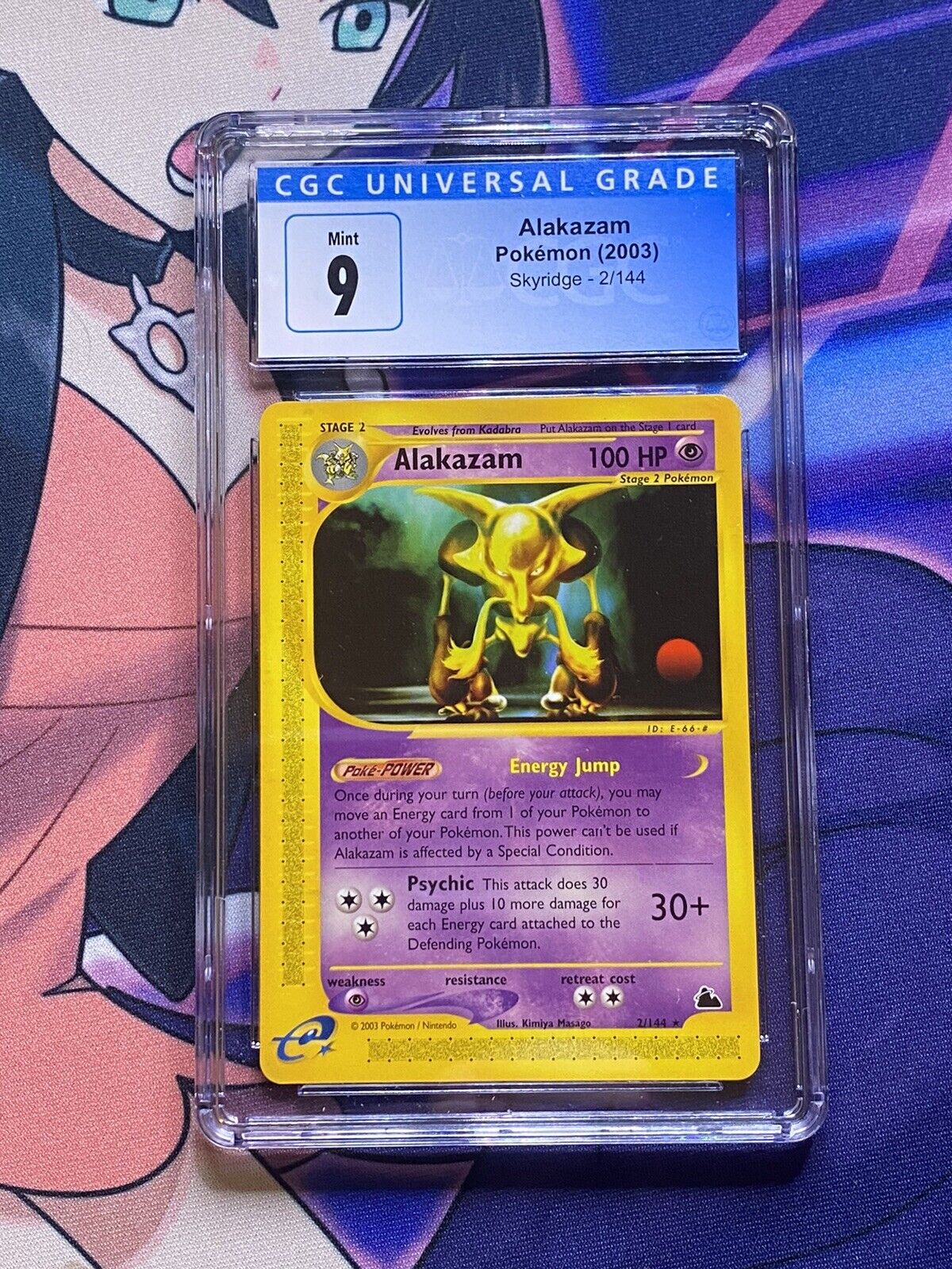 CGC 9 Mint Skyridge Alakazam 2/144 Non-Holo Pokemon Card TCG