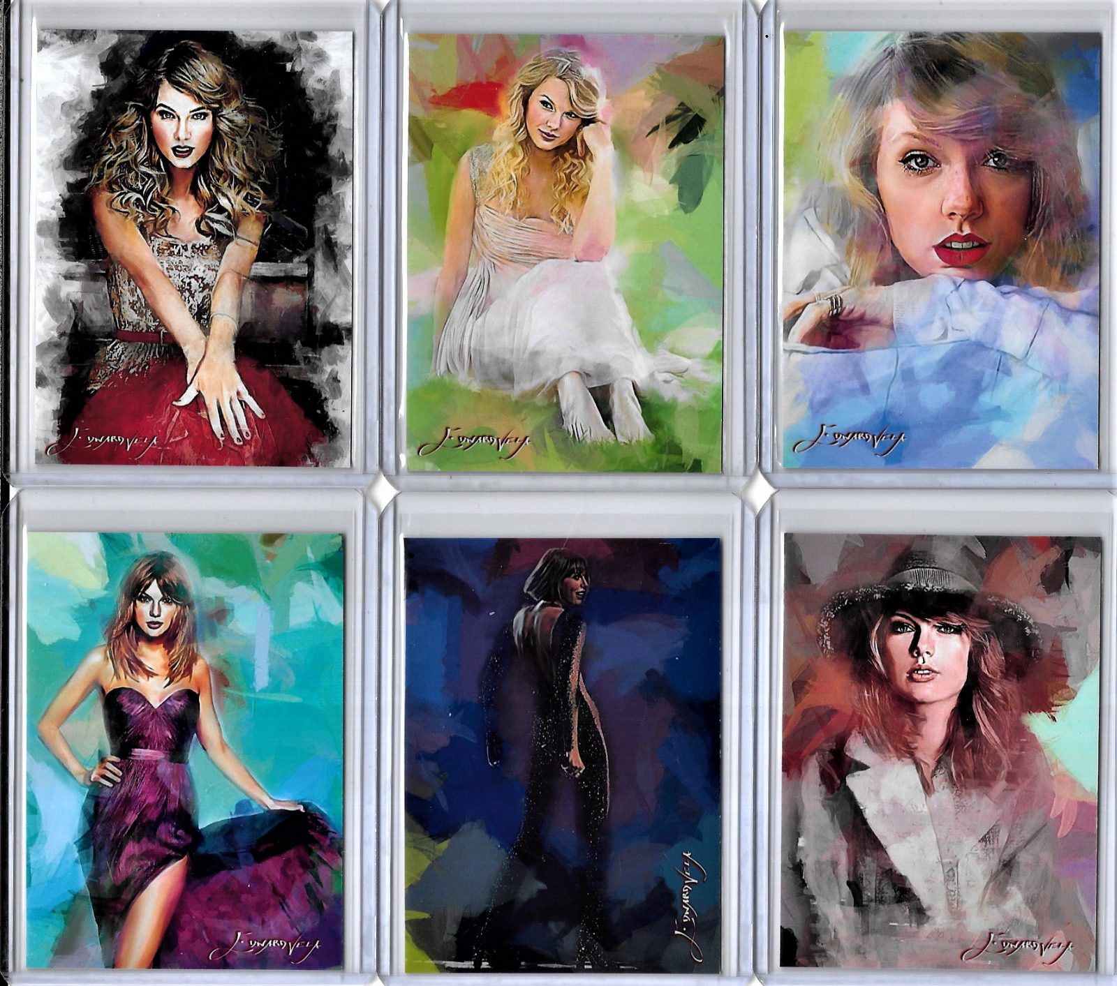 Taylor Swift 2022 Authentic Artist Signed Limited Edition Print 6 Card Lot / 50