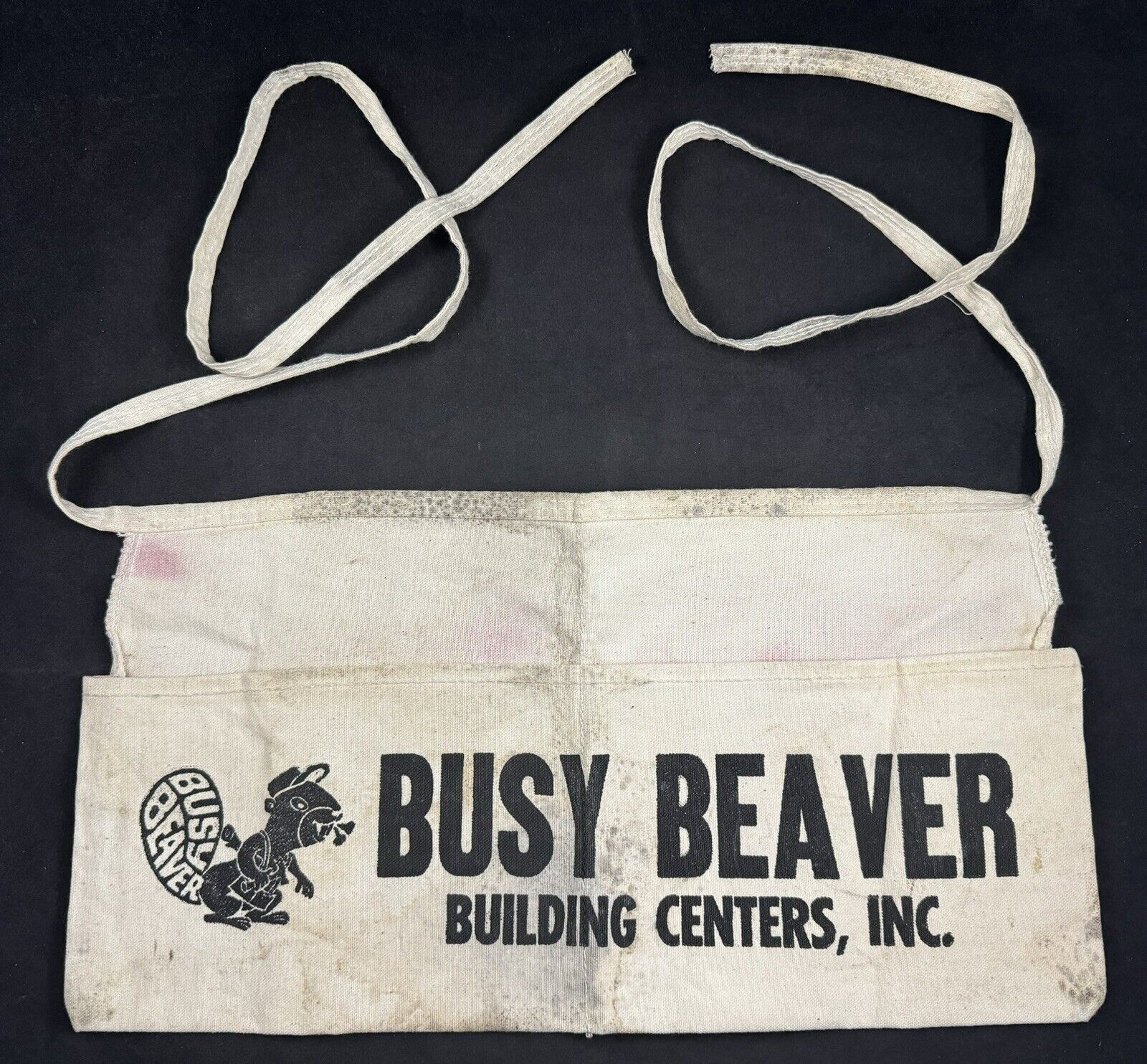 Vintage Busy Beaver Building Centers Work Apron