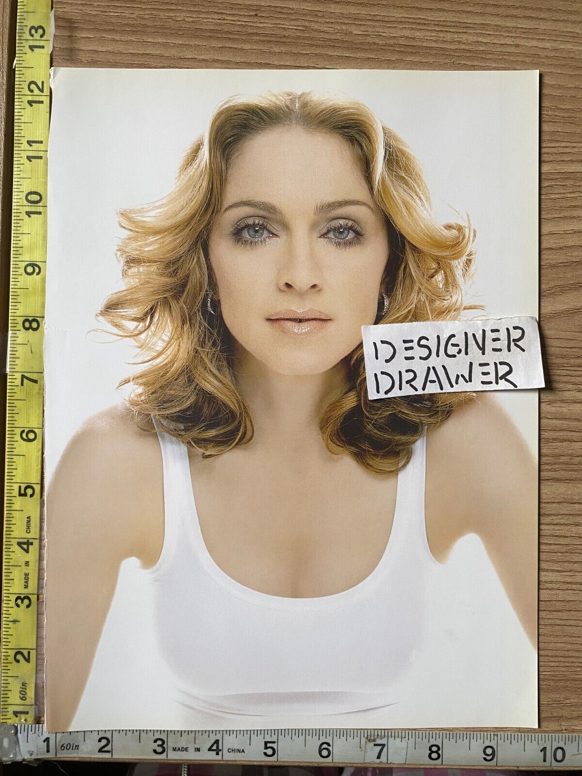Madonna Headshot In White Tank Top Glamour Book Photograph