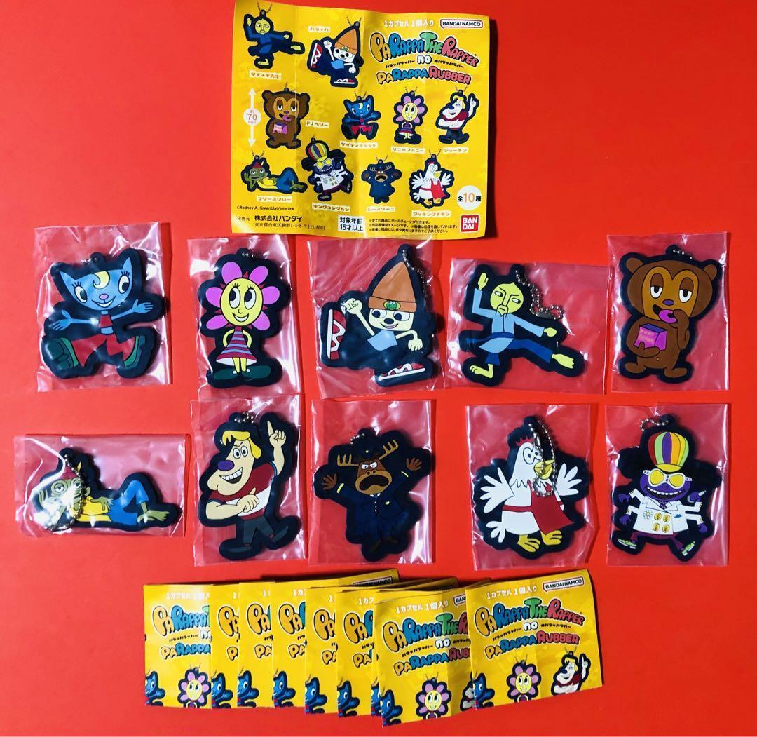PaRappa Rapper Key Chain Lot of 10 Complete set Bandai Namco Game Character