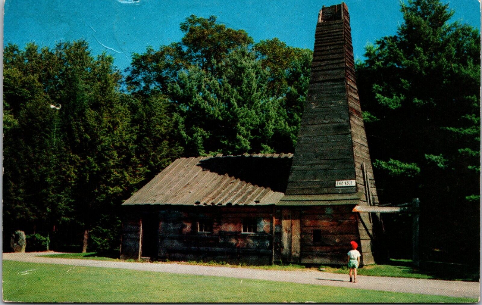 The Drake Well Near Titusville Pennsylvania Oil Postcard