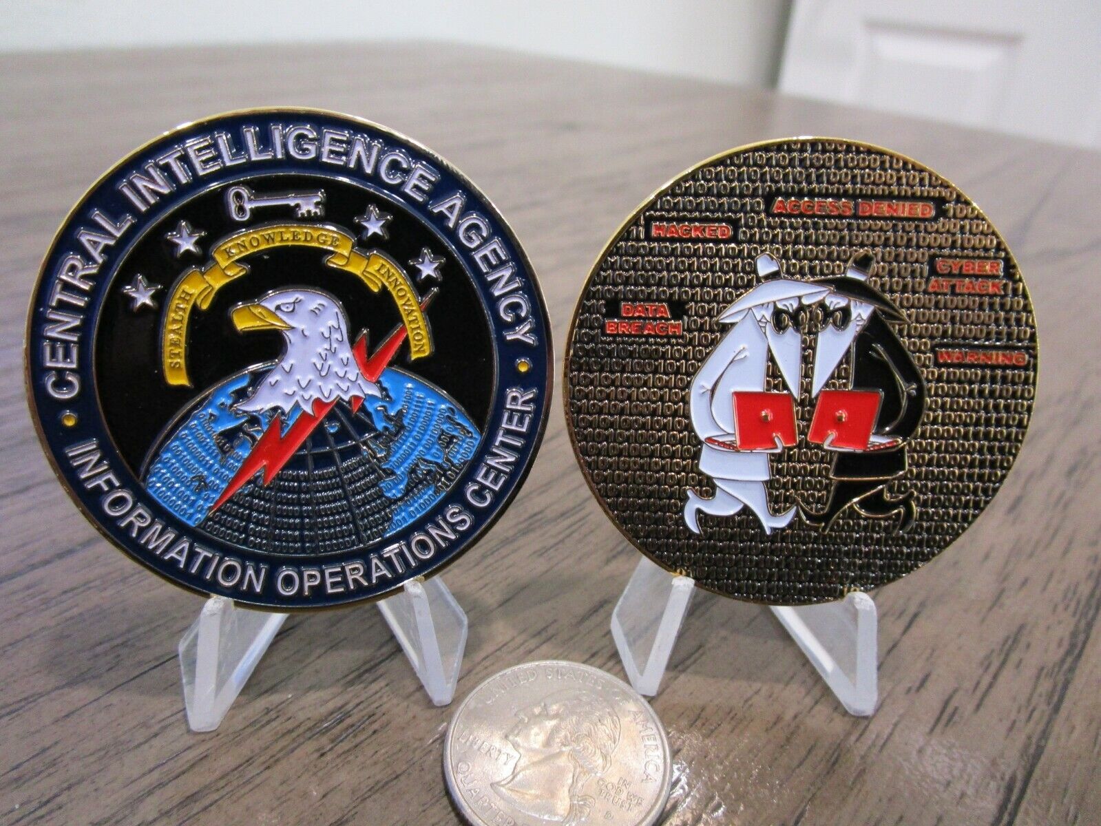 CIA Information Operations Center IOC Cyber Security Spy vs Spy Challenge Coin