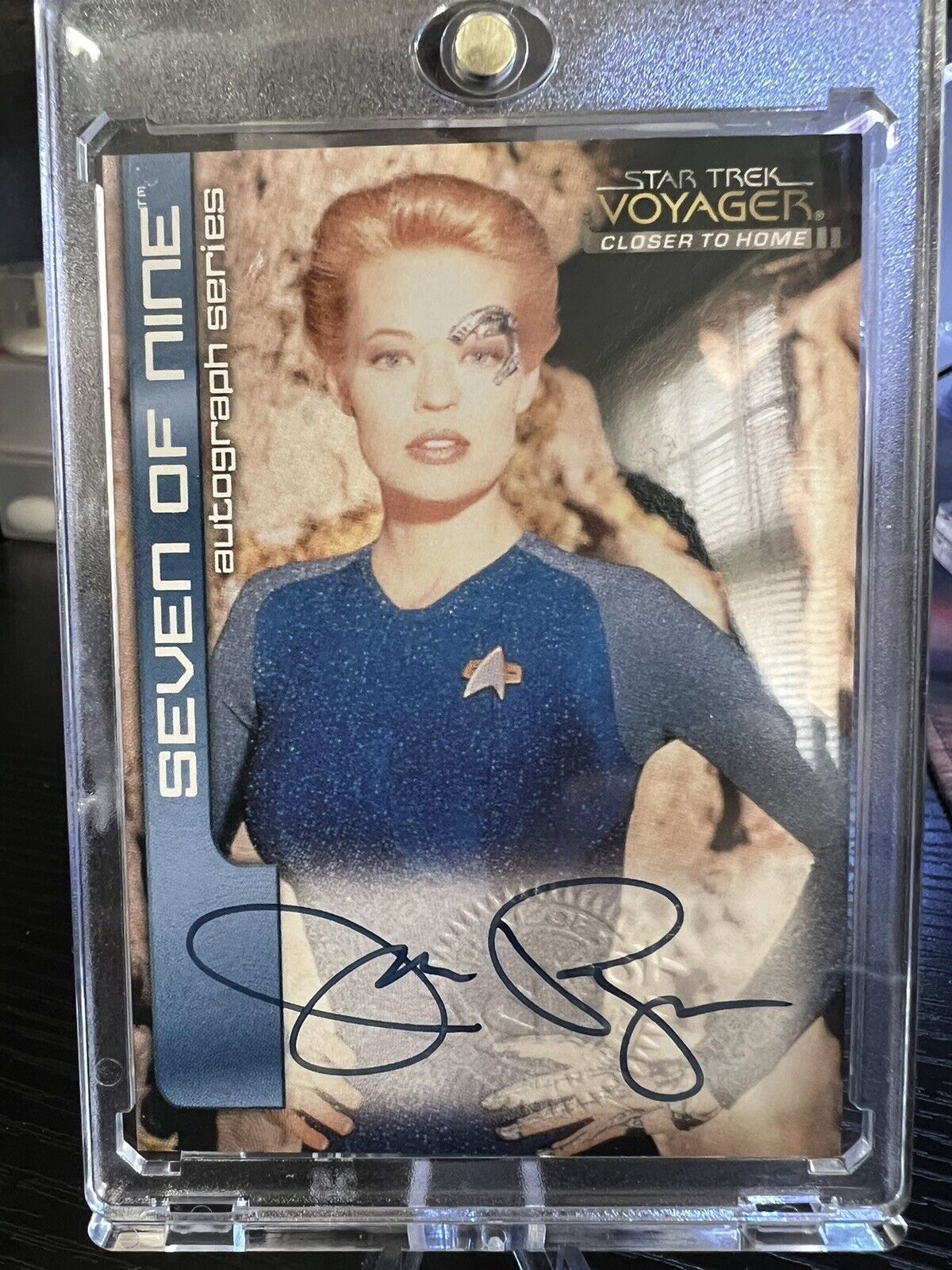 Star Trek Voyager Closer To Home Autograph card A7 Jeri Ryan as Seven of Nine