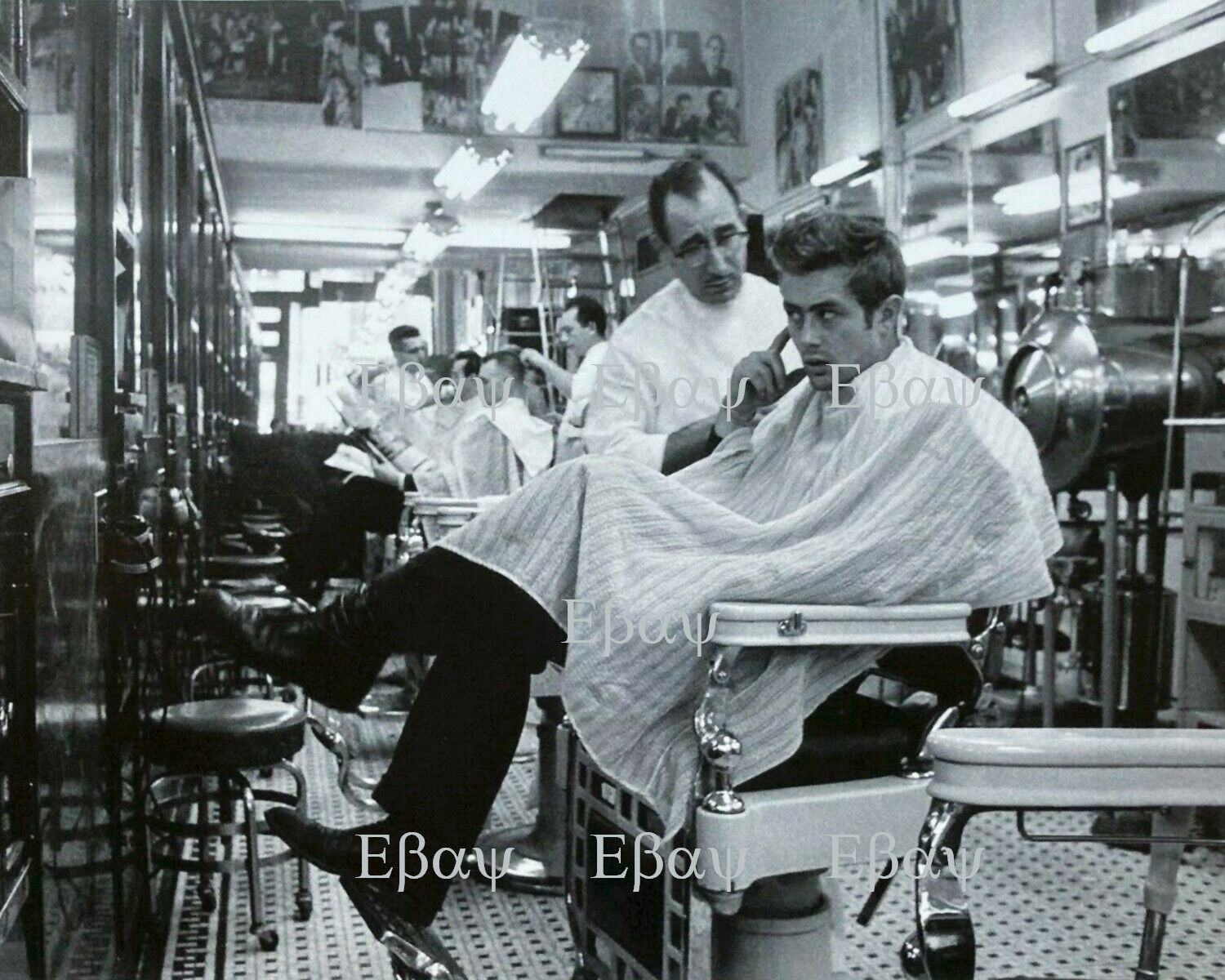 James Dean Barber Shop - Actor  8X10 Photo Reprint