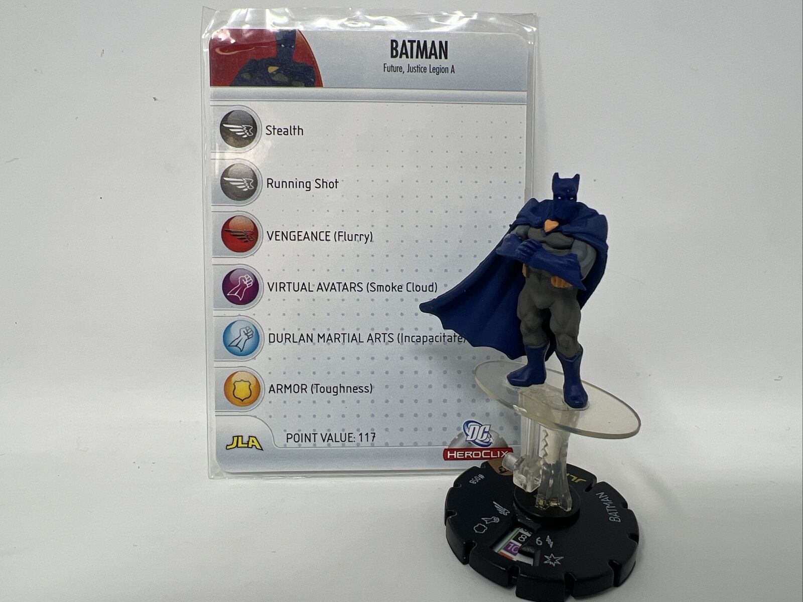 DC Heroclix Justice League 058 Batman Super Rare With card