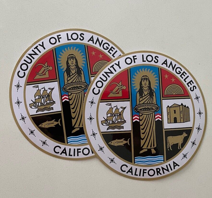 LA County Sticker Los Angeles Sticker CALIFORNIA SEAL Decal LA City Sticker CIA