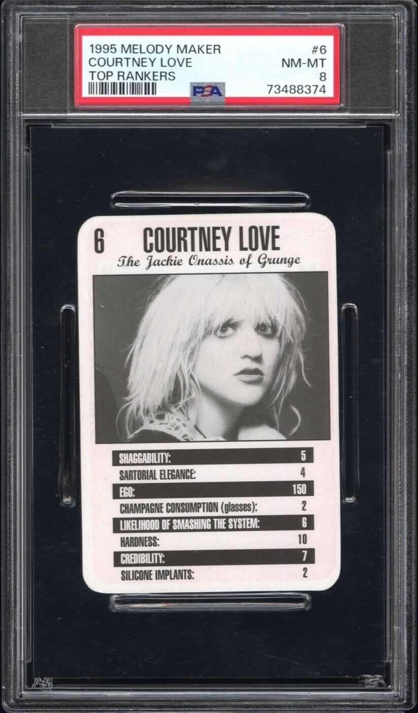 1995 COURTNEY LOVE Melody Maker Top Rankers #6 PSA 8 Rookie RC Pop 1, 1 higher