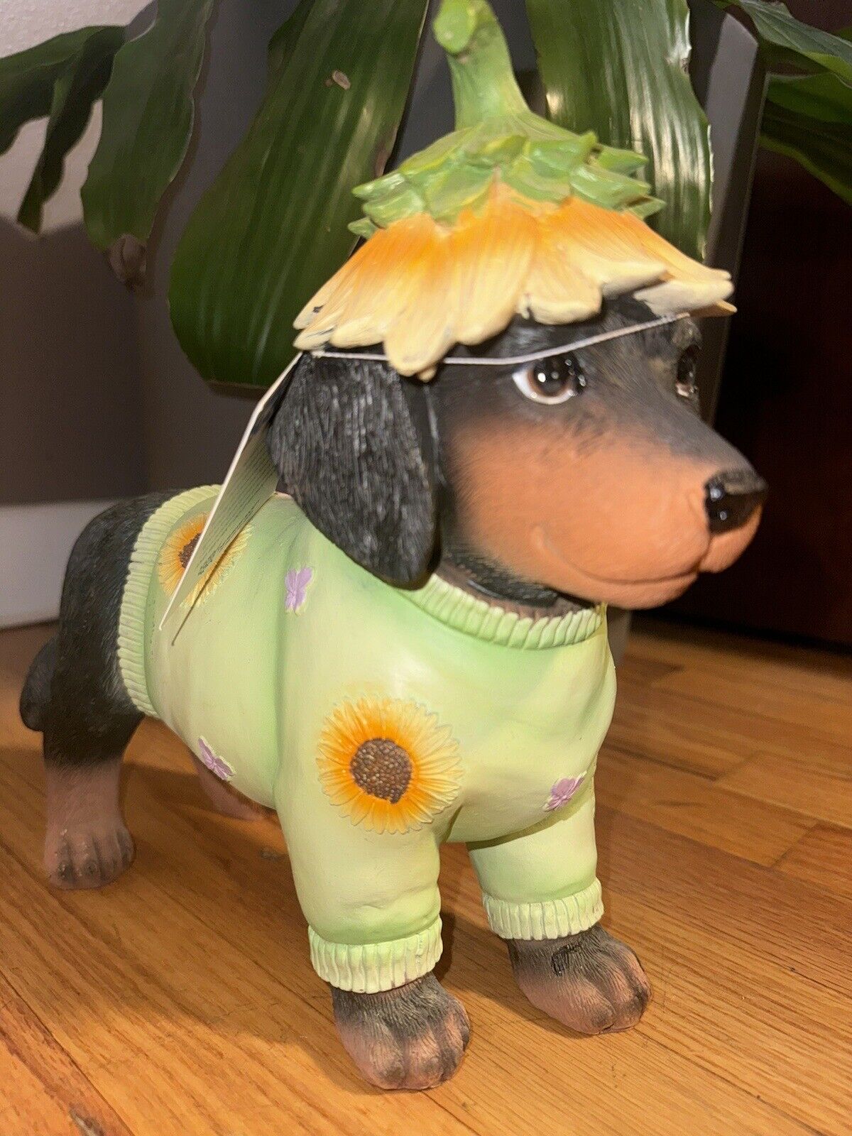 🌻Sunflower Dachshund Doxie Wiener Dog Home Decor Figure