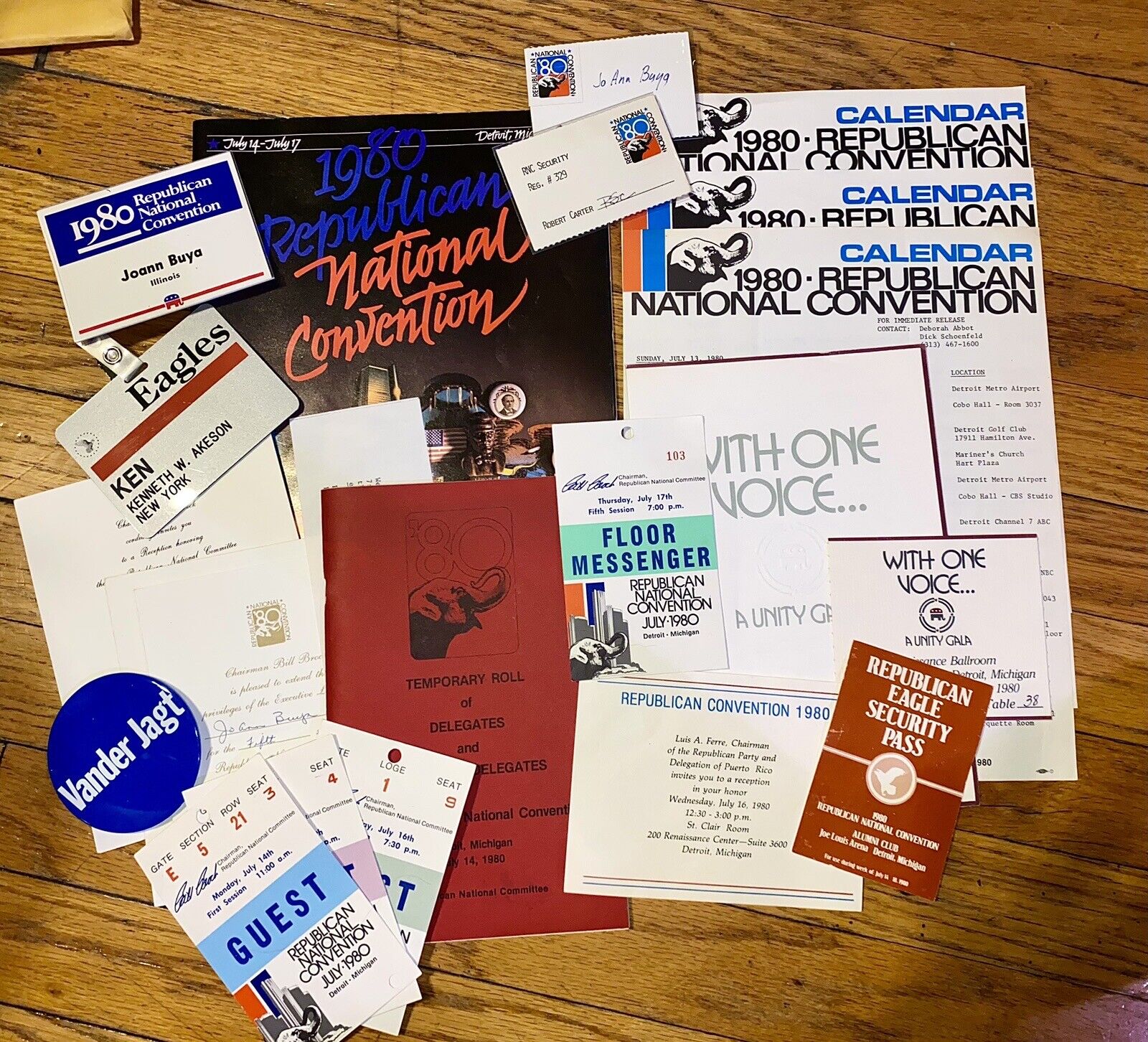1980 RNC Republican National Convention Detroit Collectable Rare Program Vintage