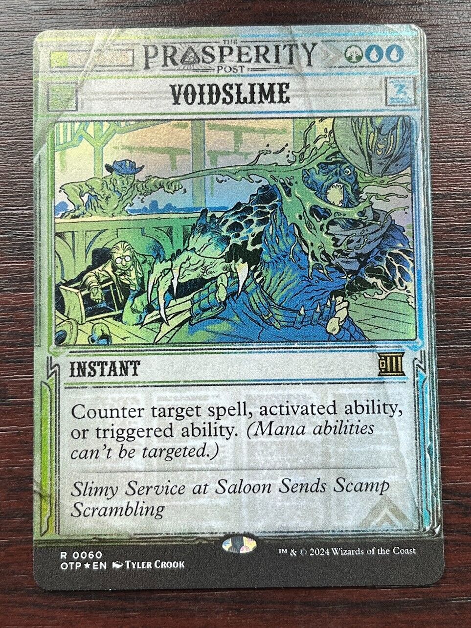 1x FOIL BREAKING NEWS VOIDSLIME  - Outlaws - MTG Magic the Gathering