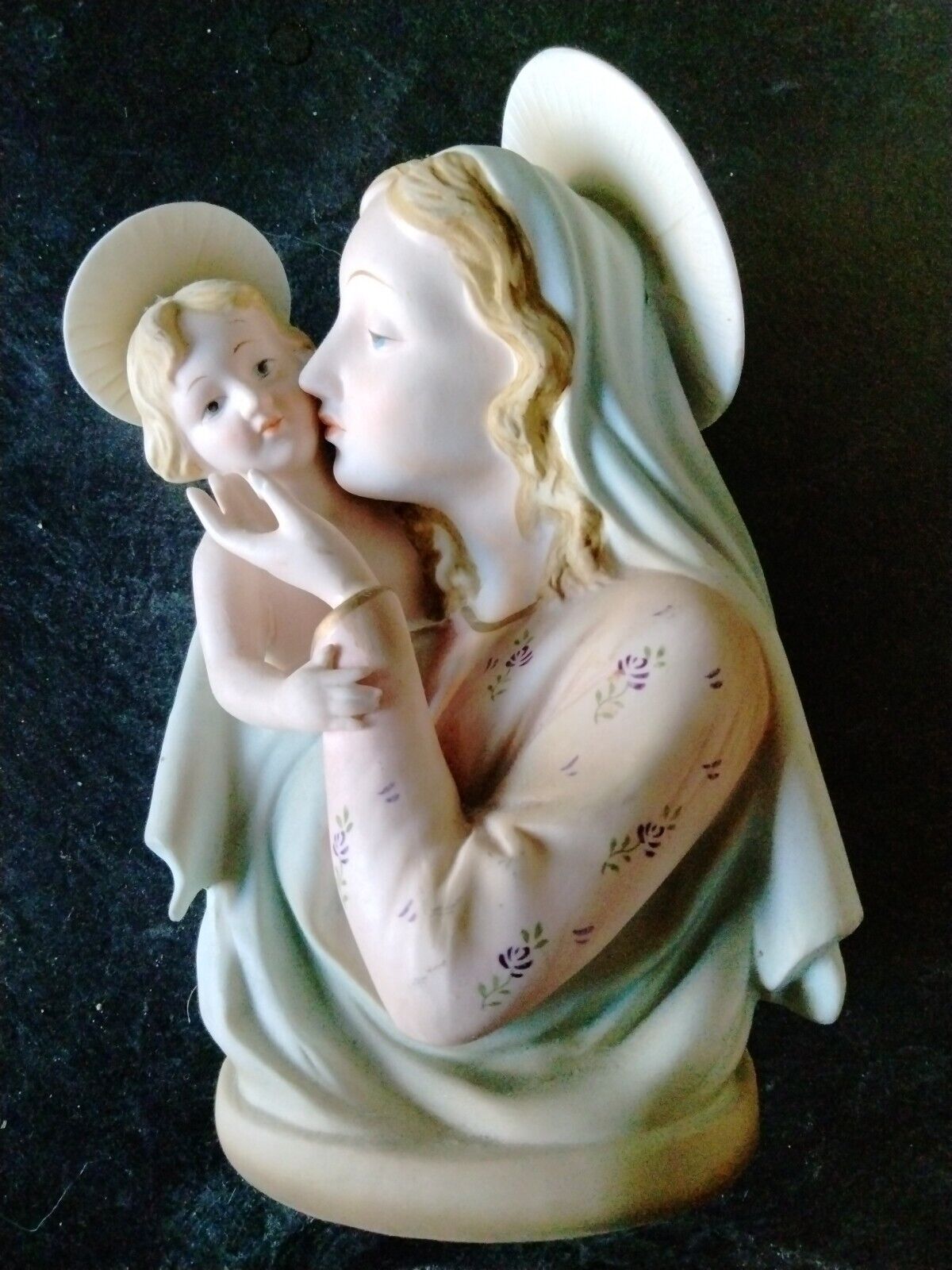 Vintage Lefton China Madonna and Child Jesus Figurine Hand Painted KW1944 EVC