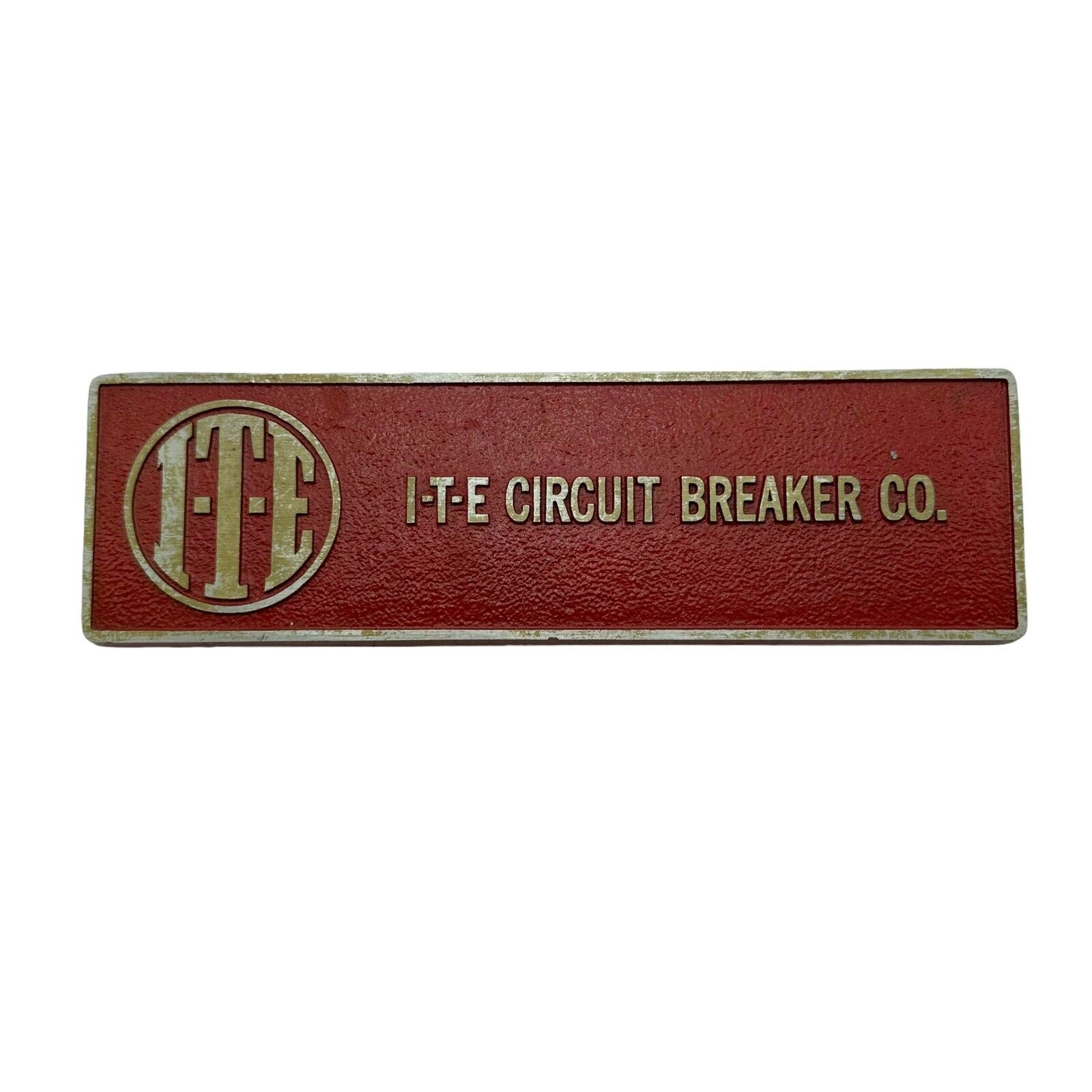 Vintage I-T-E Circuit Breaker Company Metal Plaque 