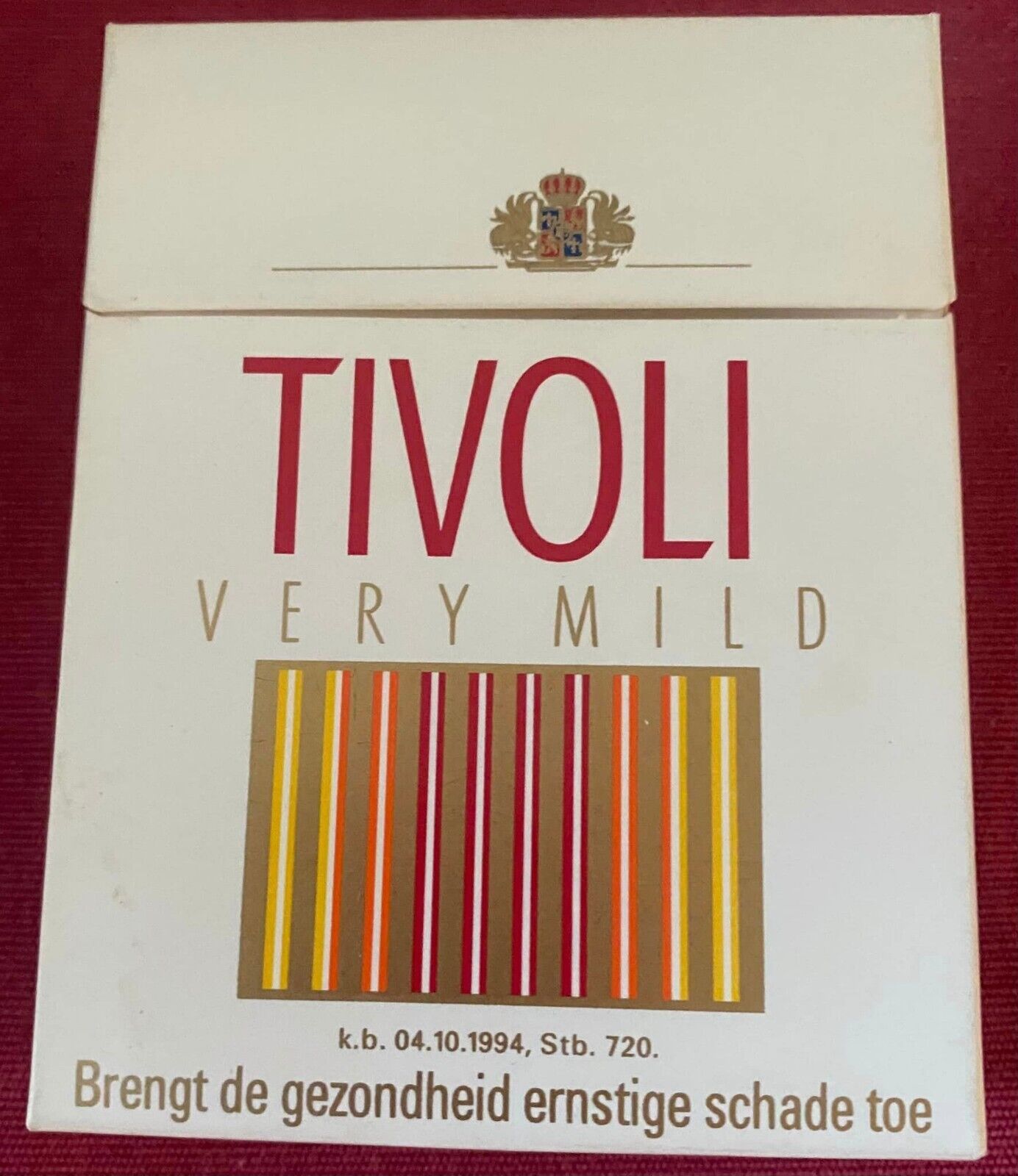 Vintage Tivoli Very Mild Cigarette Cigarettes Cigarette Paper Box Empty Cigarett