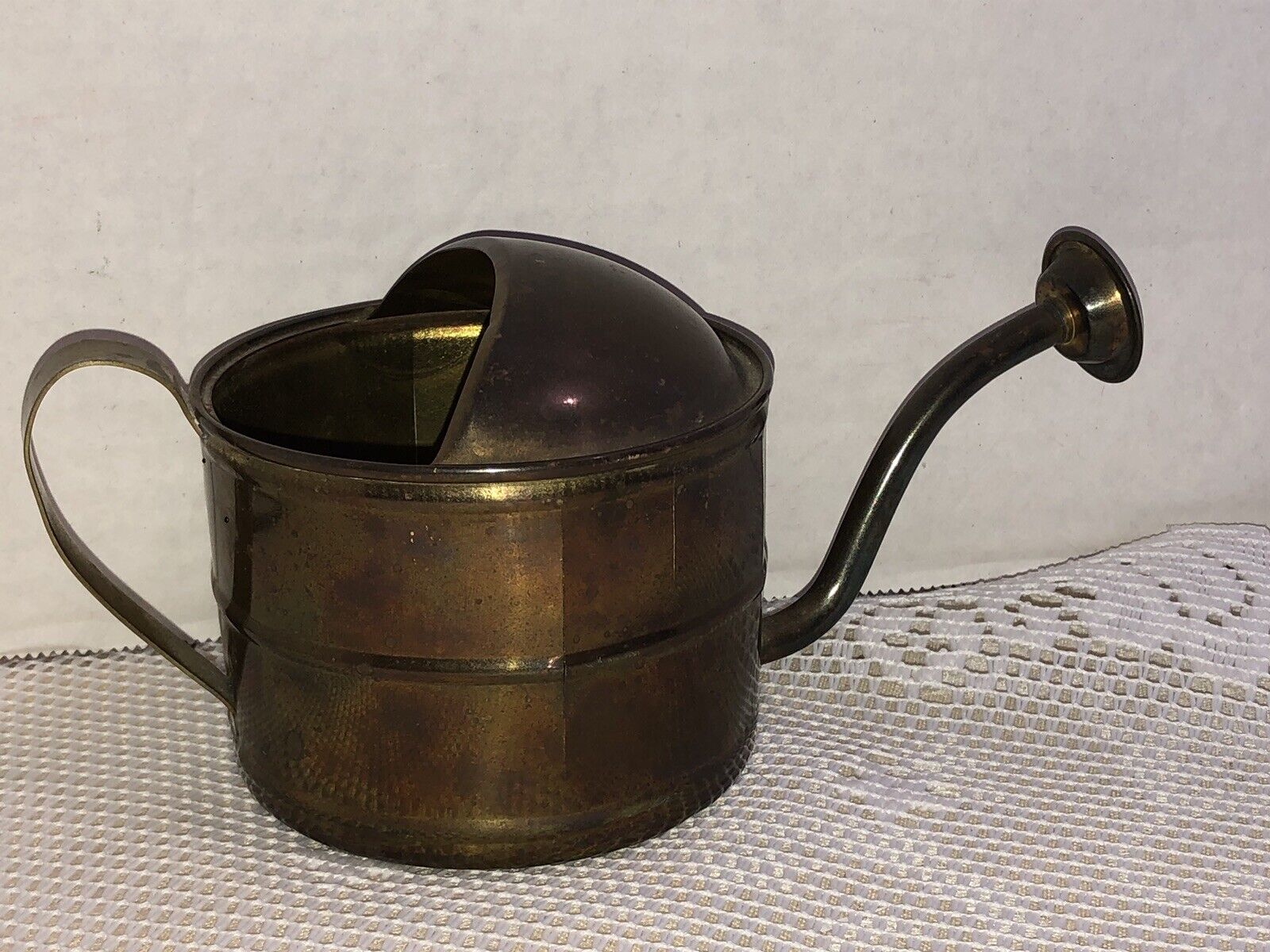 Vintage Copper Metal Rustic Small Plant Watering Can or Decor