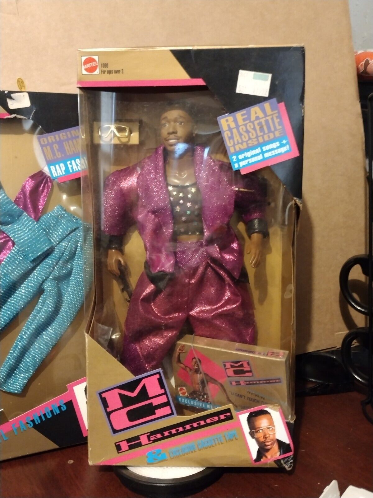MC Hammer Doll  1991 Mattel Cassette Tape 1090 NISB NEW Purple Outfit And 2 More