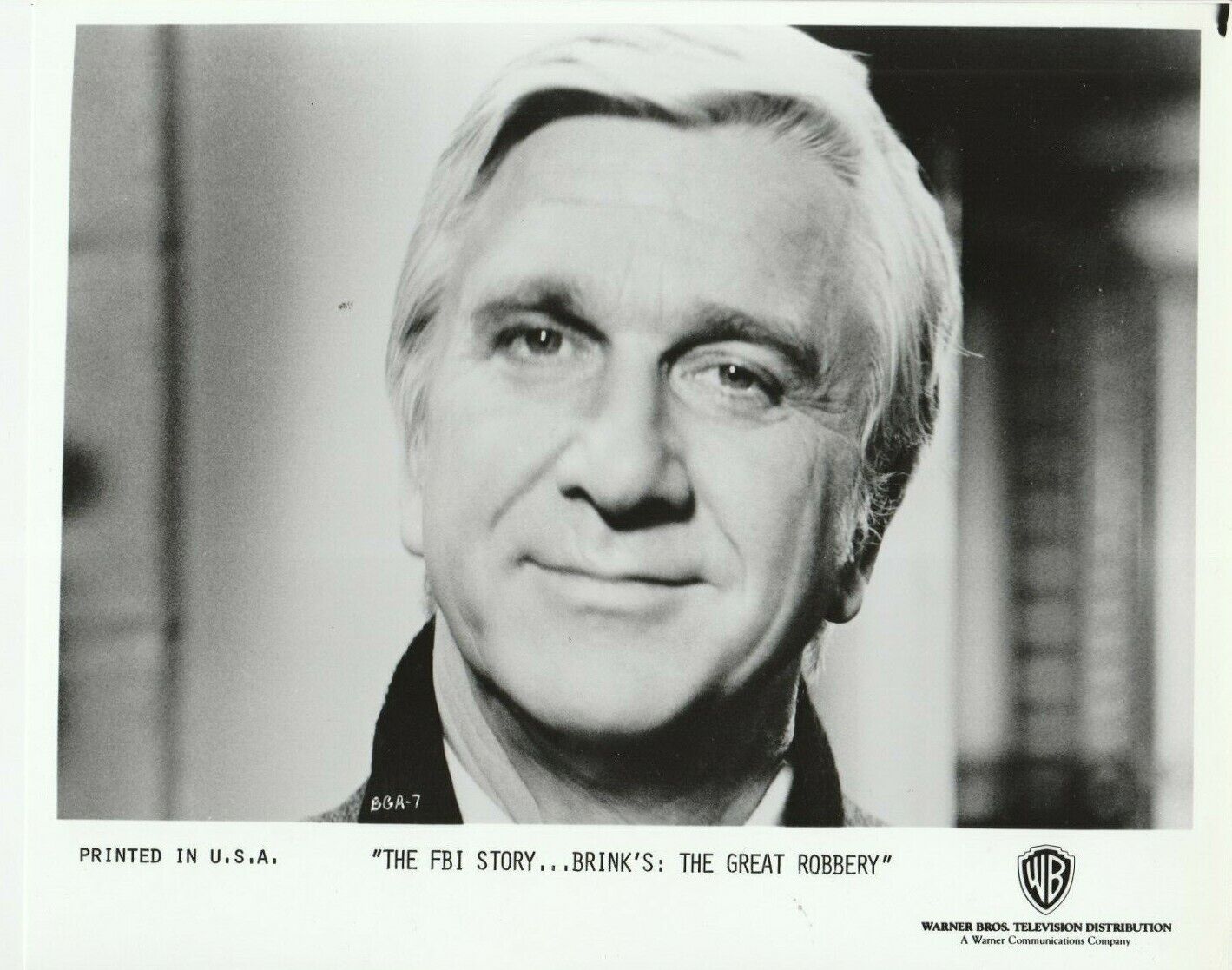 Leslie Nielson The FBI Story Brink's The Great Robbery 8x10 Photo