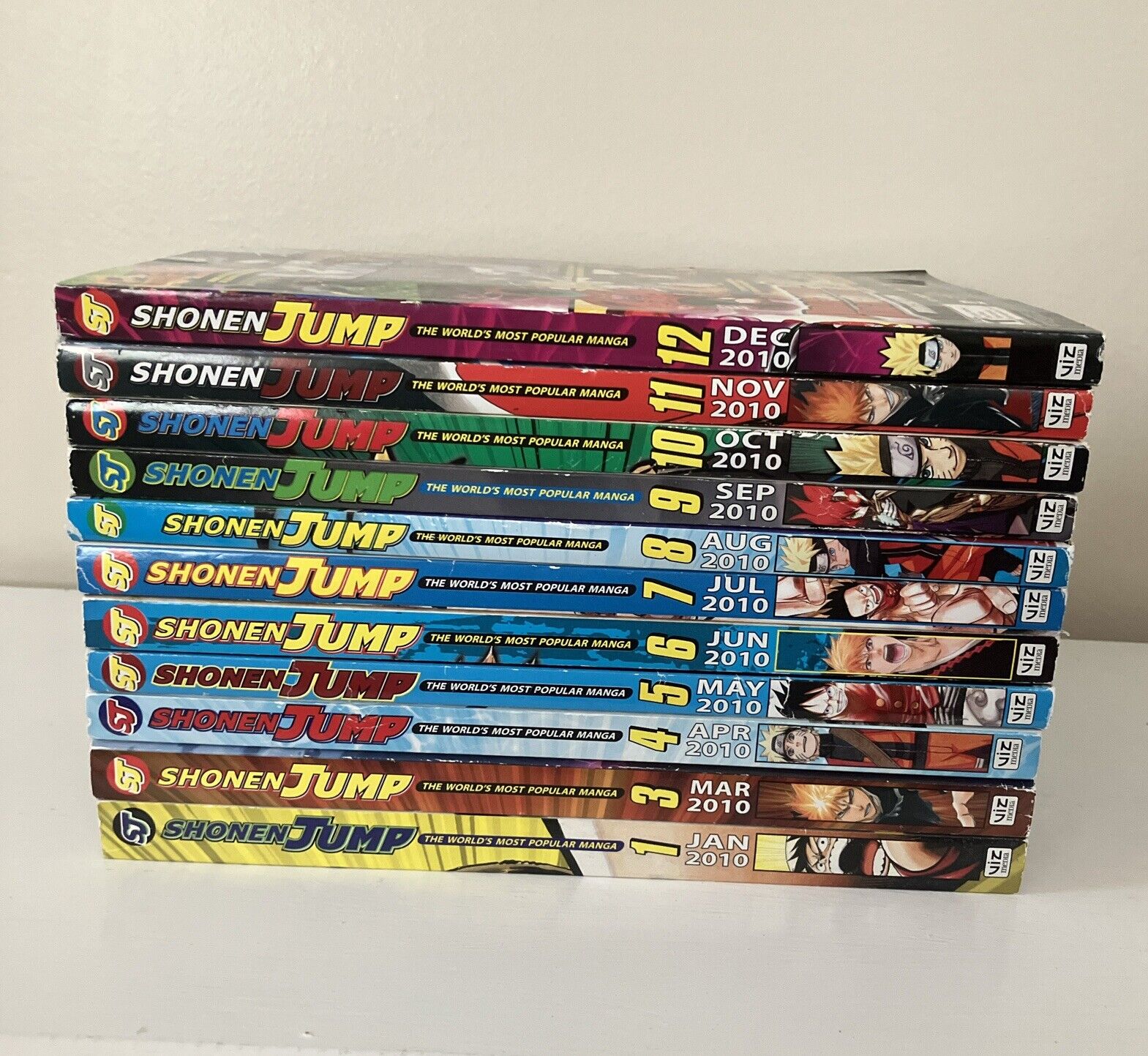Lot of 11 Shonen Jump Magazines 2010 Manga