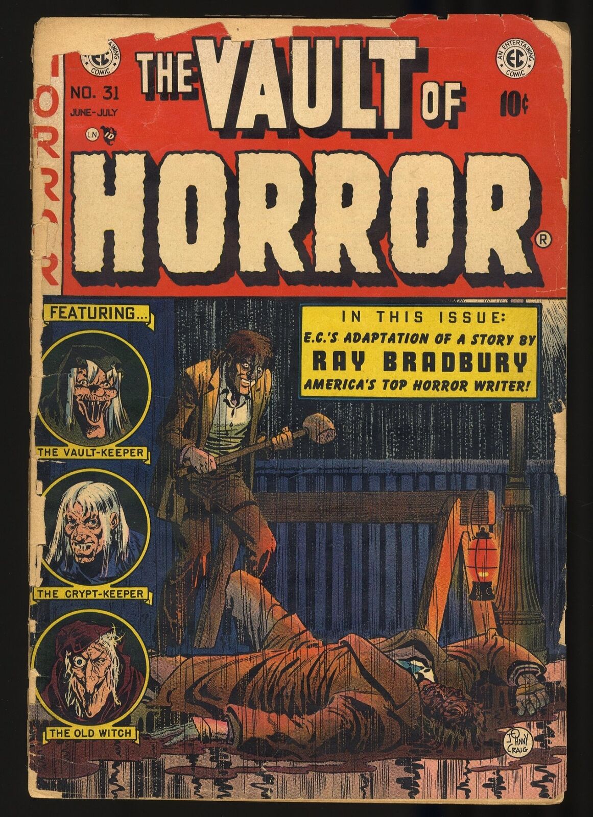 Vault of Horror #31 P 0.5 Pre-Code Horror Johnny Craig Cover EC 1953