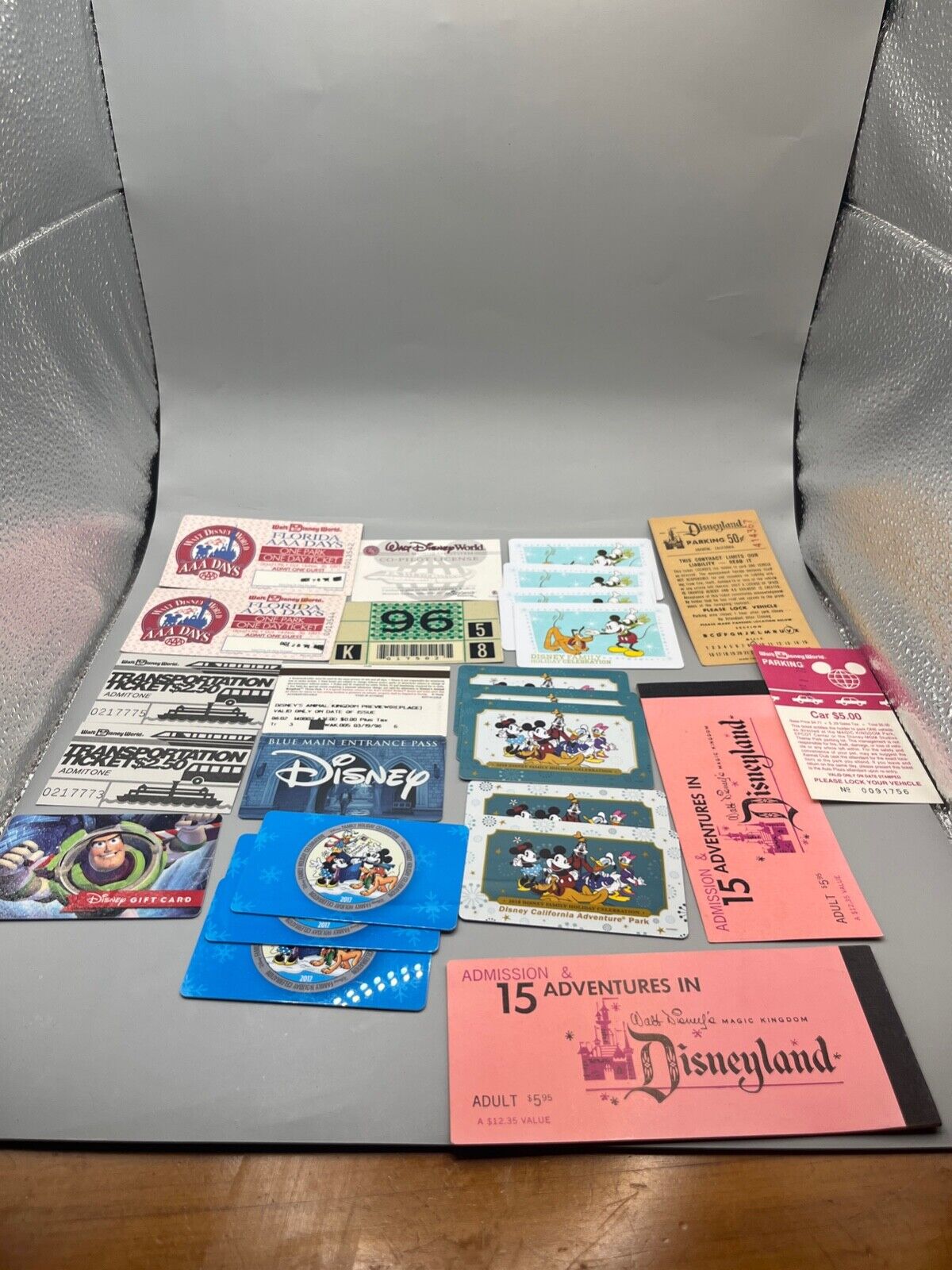 Lot of Vintage Disney Tickets WDW Disneyland Parking Entrance Passes